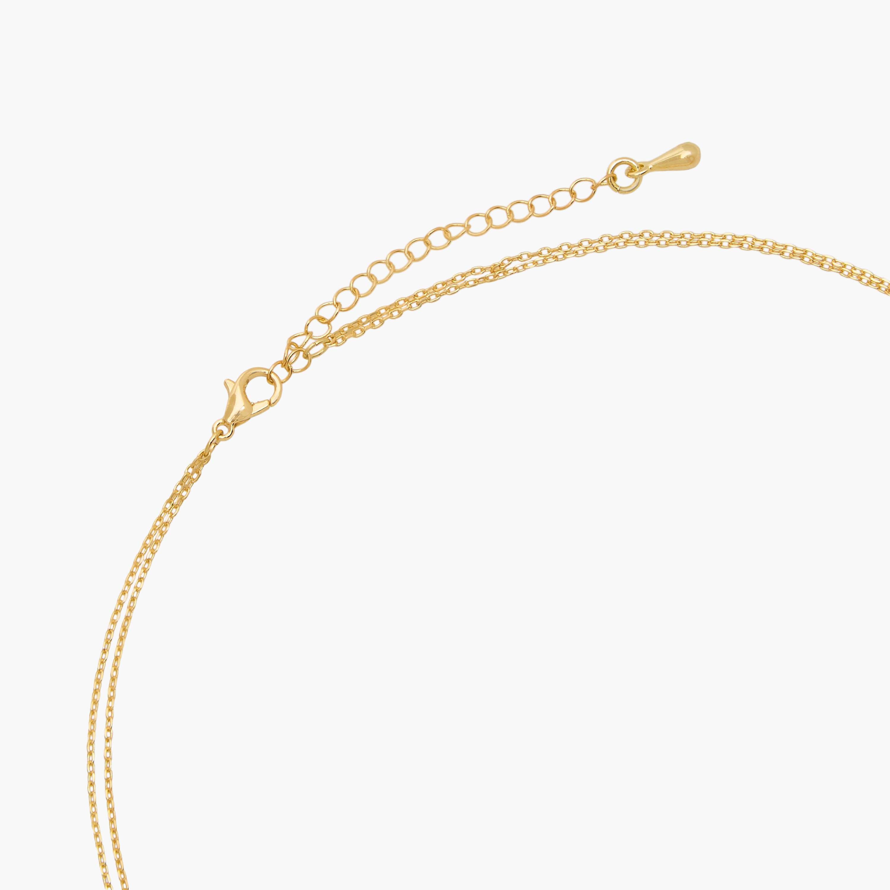 عقد ذهبي اللون بطبقات وبدلاية بمكعبات زيركون-women-watchesandjewellery-jewellery-necklacesandpendants-image-4