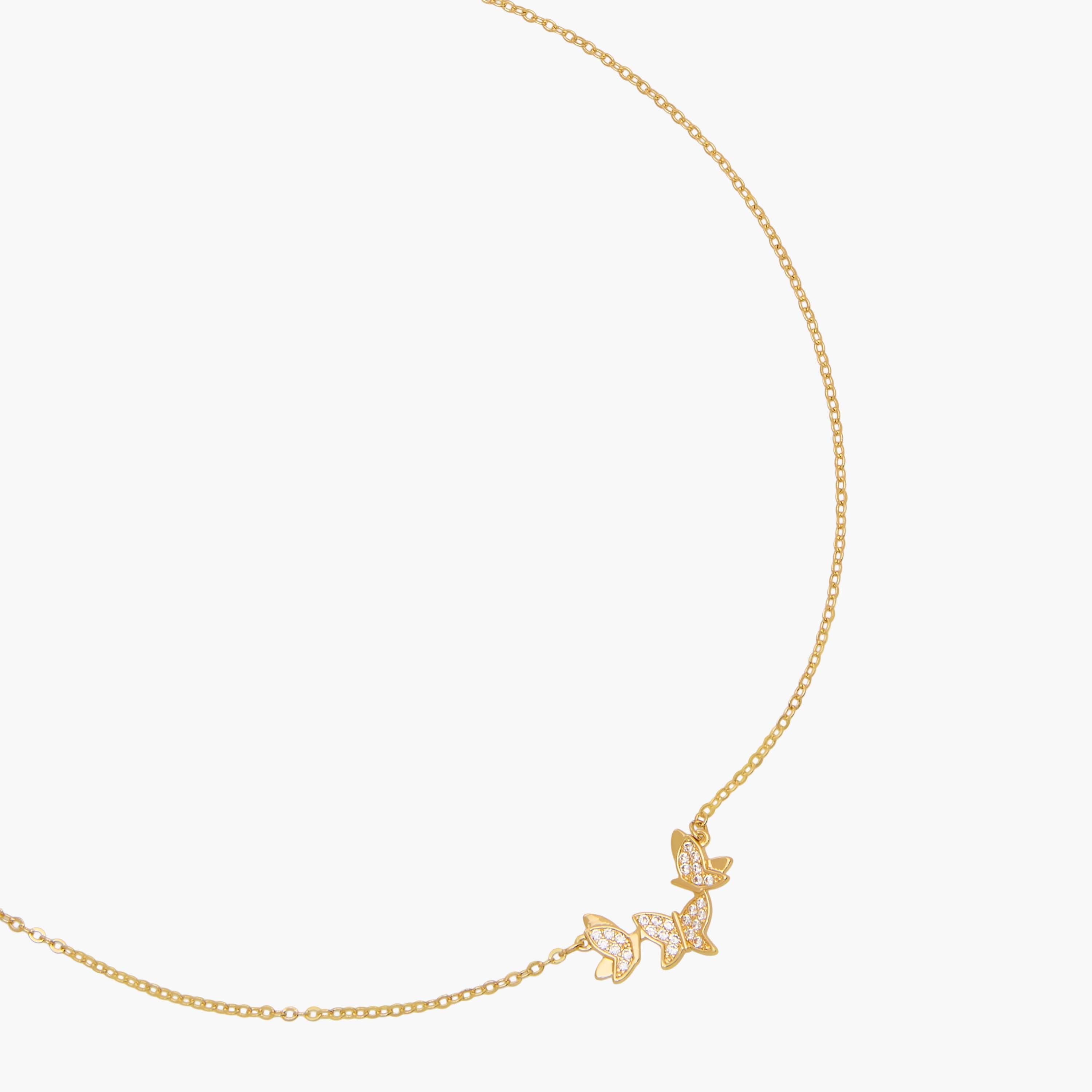 قلادة من الزركونيا المكعبة بدلاية فراشة-women-watchesandjewellery-jewellery-necklacesandpendants-image-2