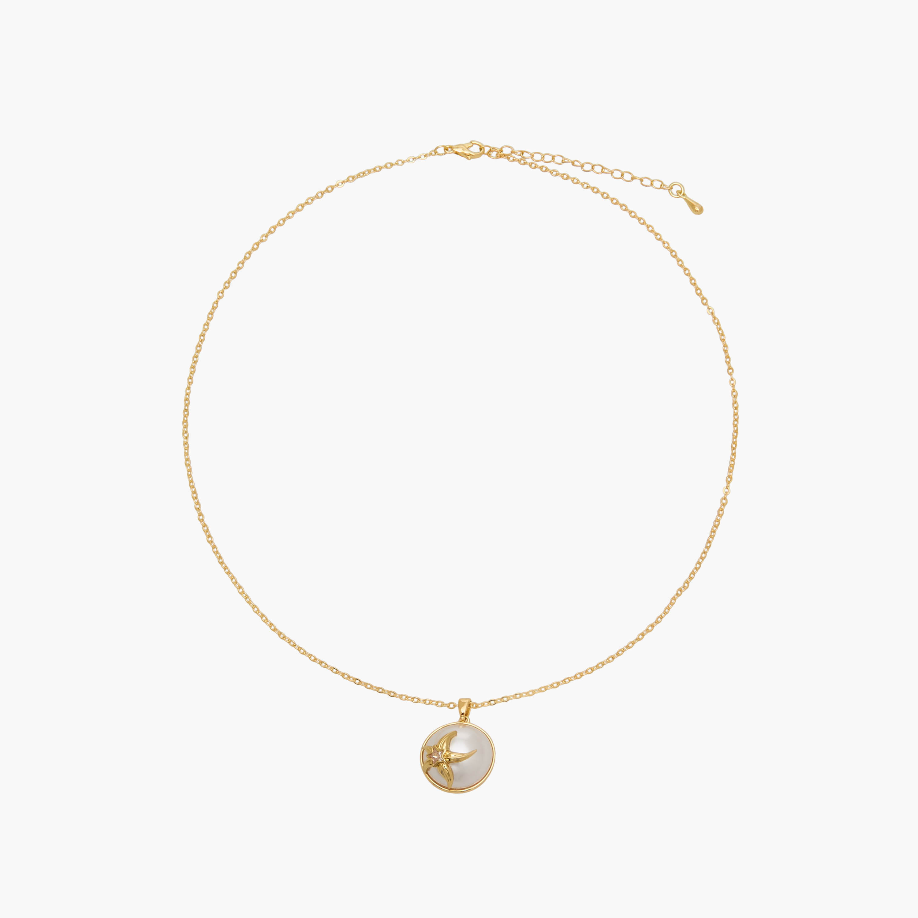 عقد بلون ذهبي بدلاية لؤلؤ نجم البحر-women-watchesandjewellery-jewellery-necklacesandpendants-image-1