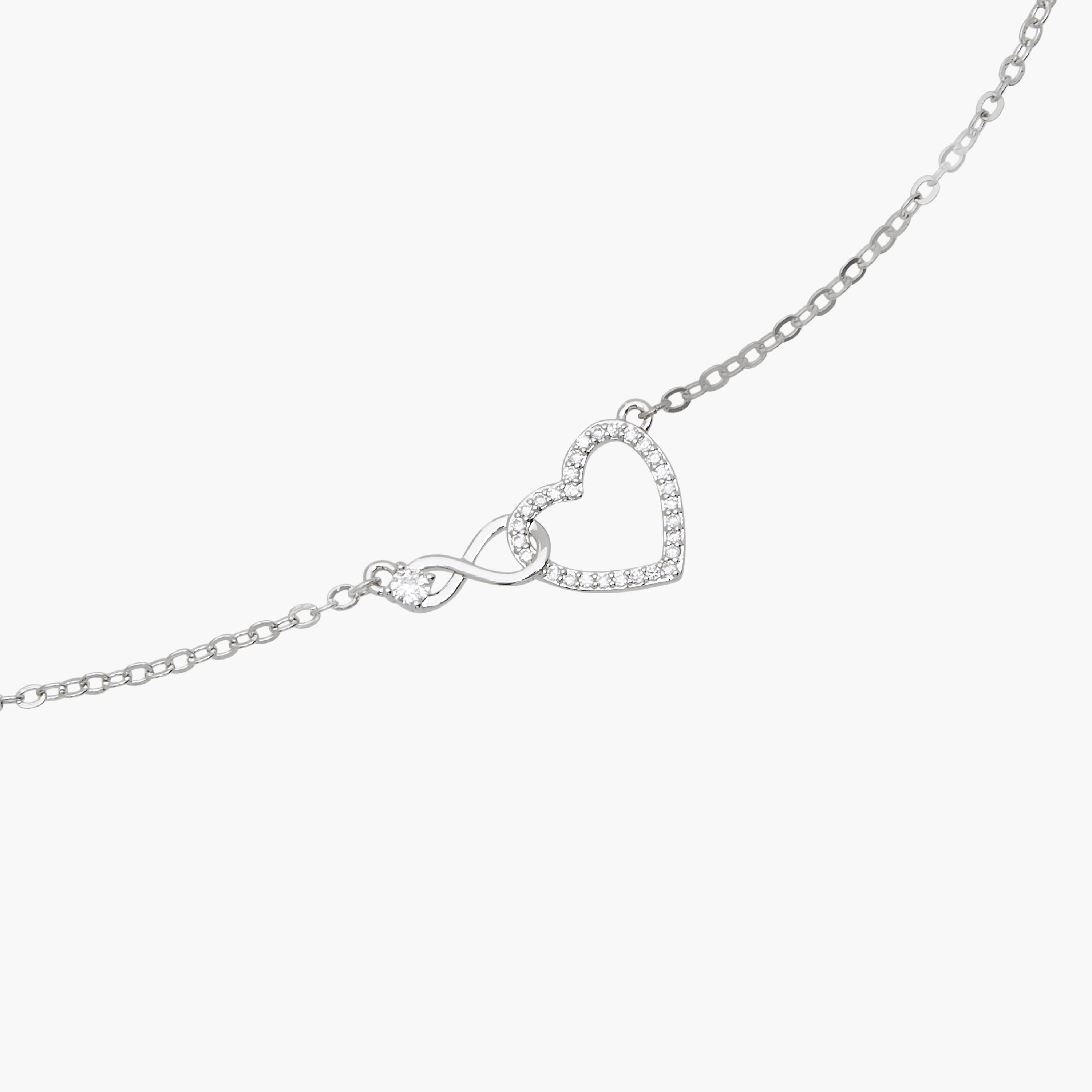 Silver Tone Necklace with Heart Pendant-women-watchesandjewellery-jewellery-necklacesandpendants-image-3