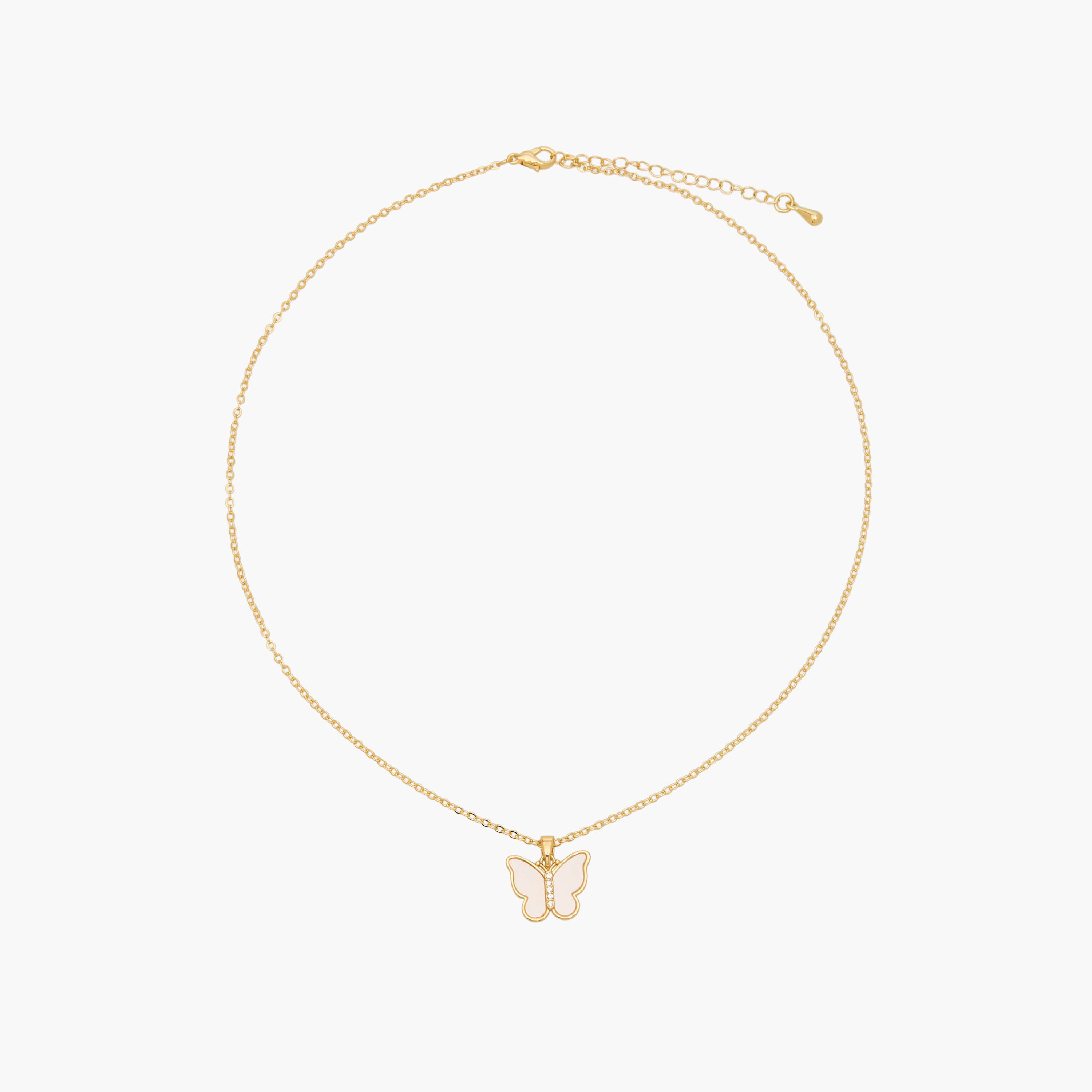 عقد وحلقان بدلاية فراشة - طقم من قطعتين-women-watchesandjewellery-jewellery-jewellerysets-image-2