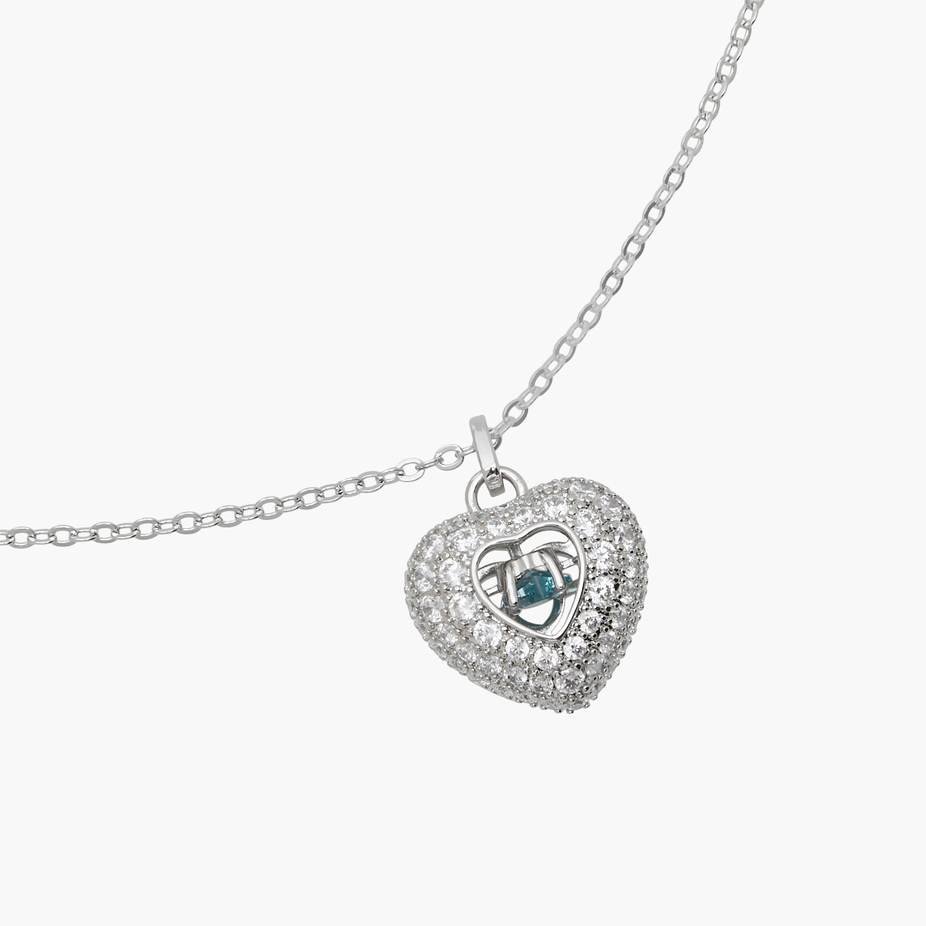 Silver Tone Necklace with Cubic Zirconia Heart Pendant-women-watchesandjewellery-jewellery-necklacesandpendants-image-3