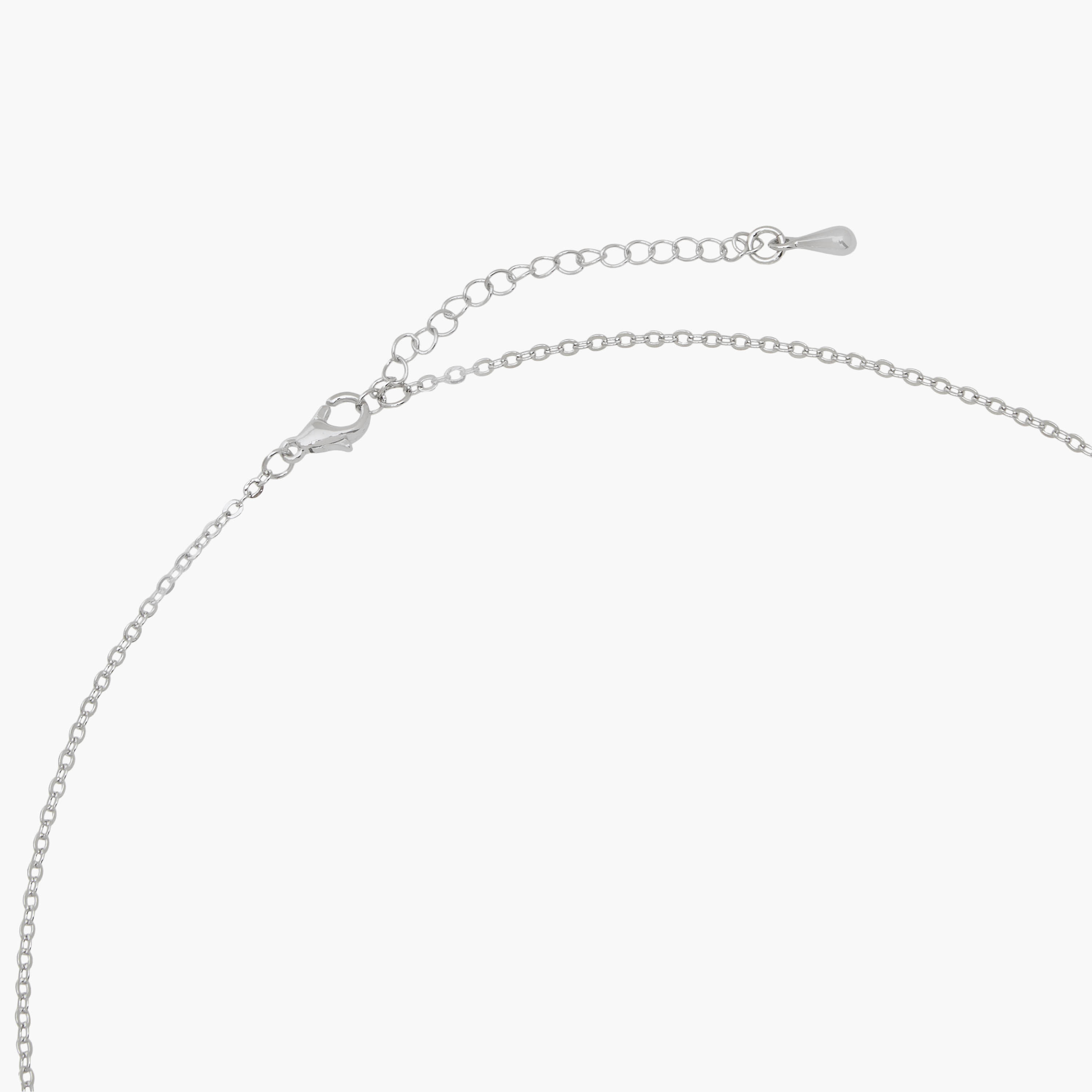 Silver Tone Necklace with Cubic Zirconia Heart Pendant-women-watchesandjewellery-jewellery-necklacesandpendants-image-4