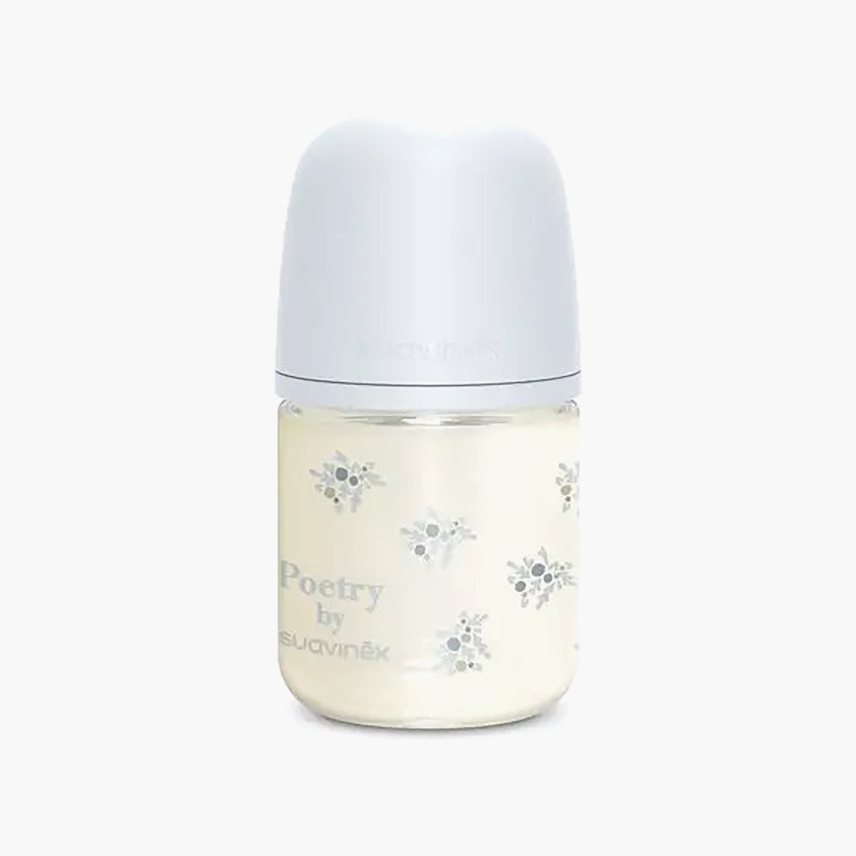 Suavinex Glass Wond Liberty Slow Flow Feeding Bottle - 120 ml (0 months+)-baby-feeding-feedingbottles-bottlesandteats-image-1