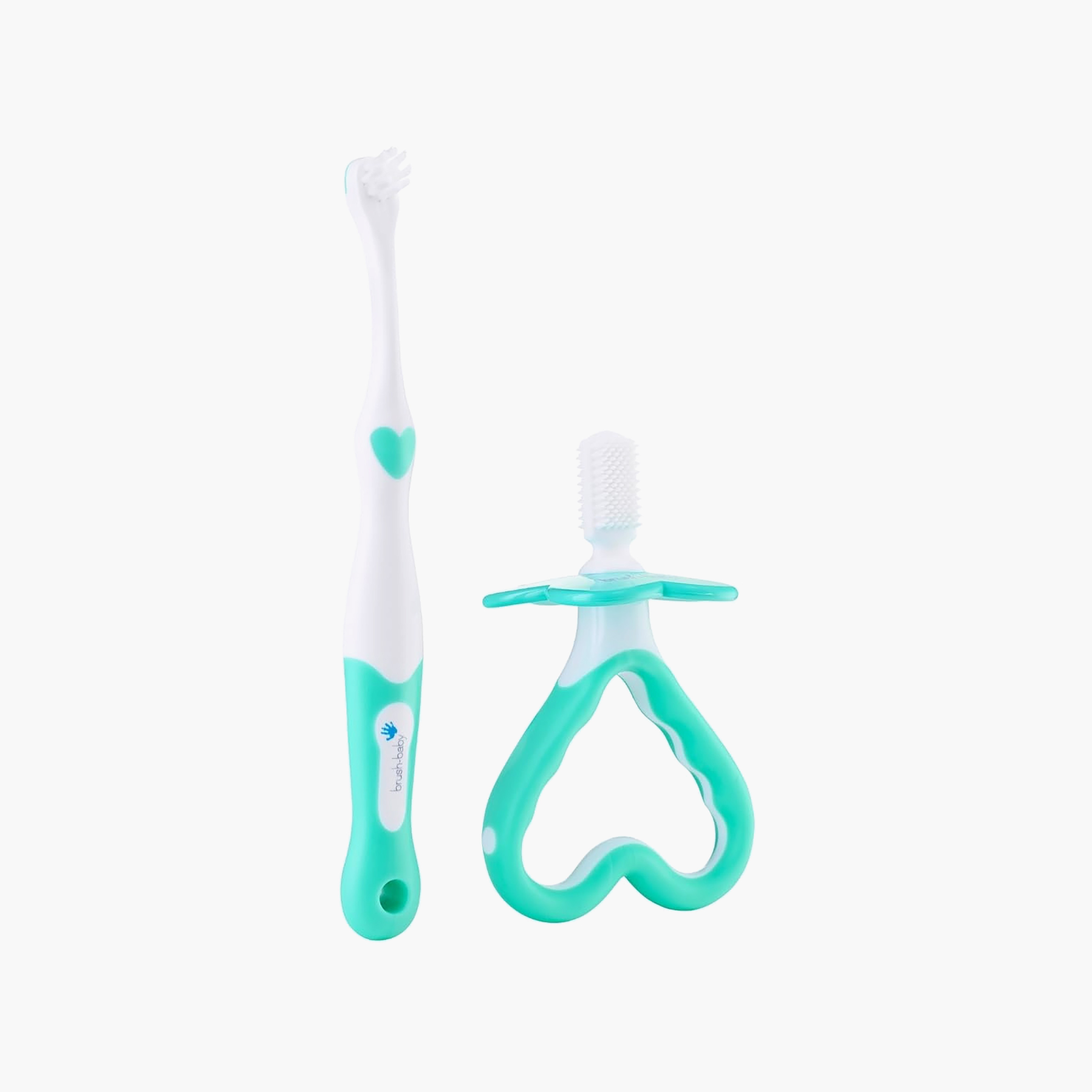 طقم فرشاة أسنان وعضاضة للعناية بالأسنان من براش بيبي-baby-bathandcare-oralcare-teethanddentalcare-image-1