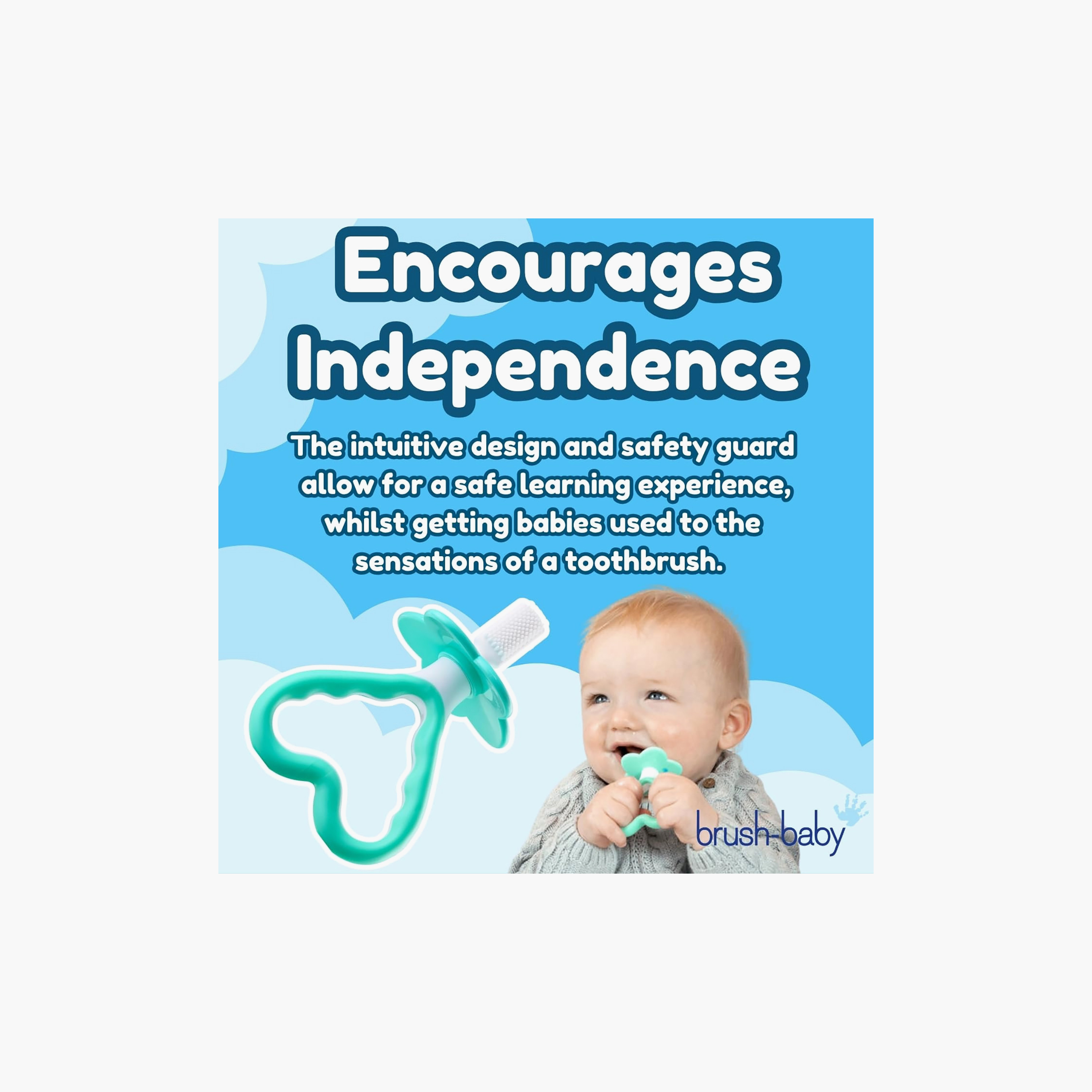 طقم فرشاة أسنان وعضاضة للعناية بالأسنان من براش بيبي-baby-bathandcare-oralcare-teethanddentalcare-image-10