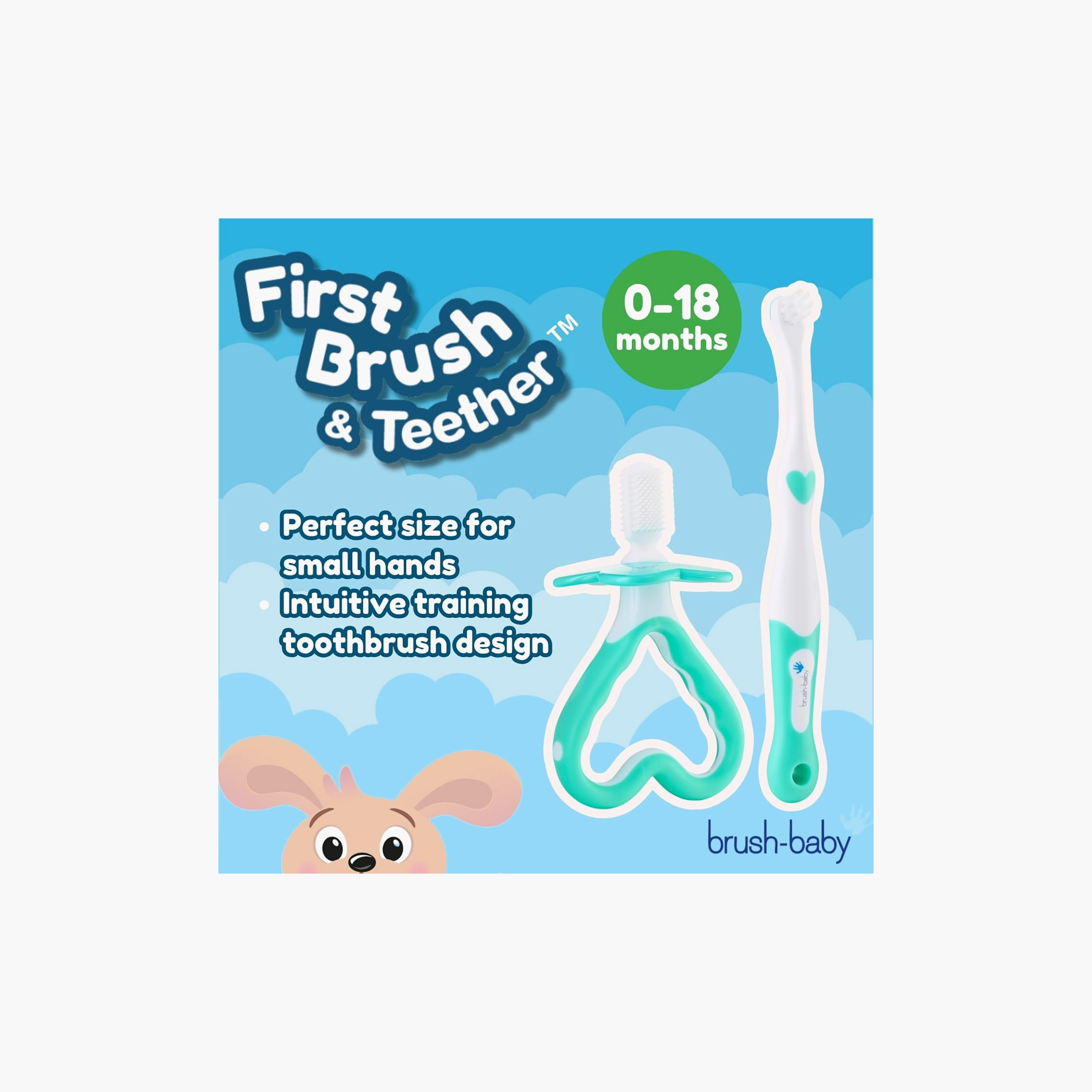 طقم فرشاة أسنان وعضاضة للعناية بالأسنان من براش بيبي-baby-bathandcare-oralcare-teethanddentalcare-image-5