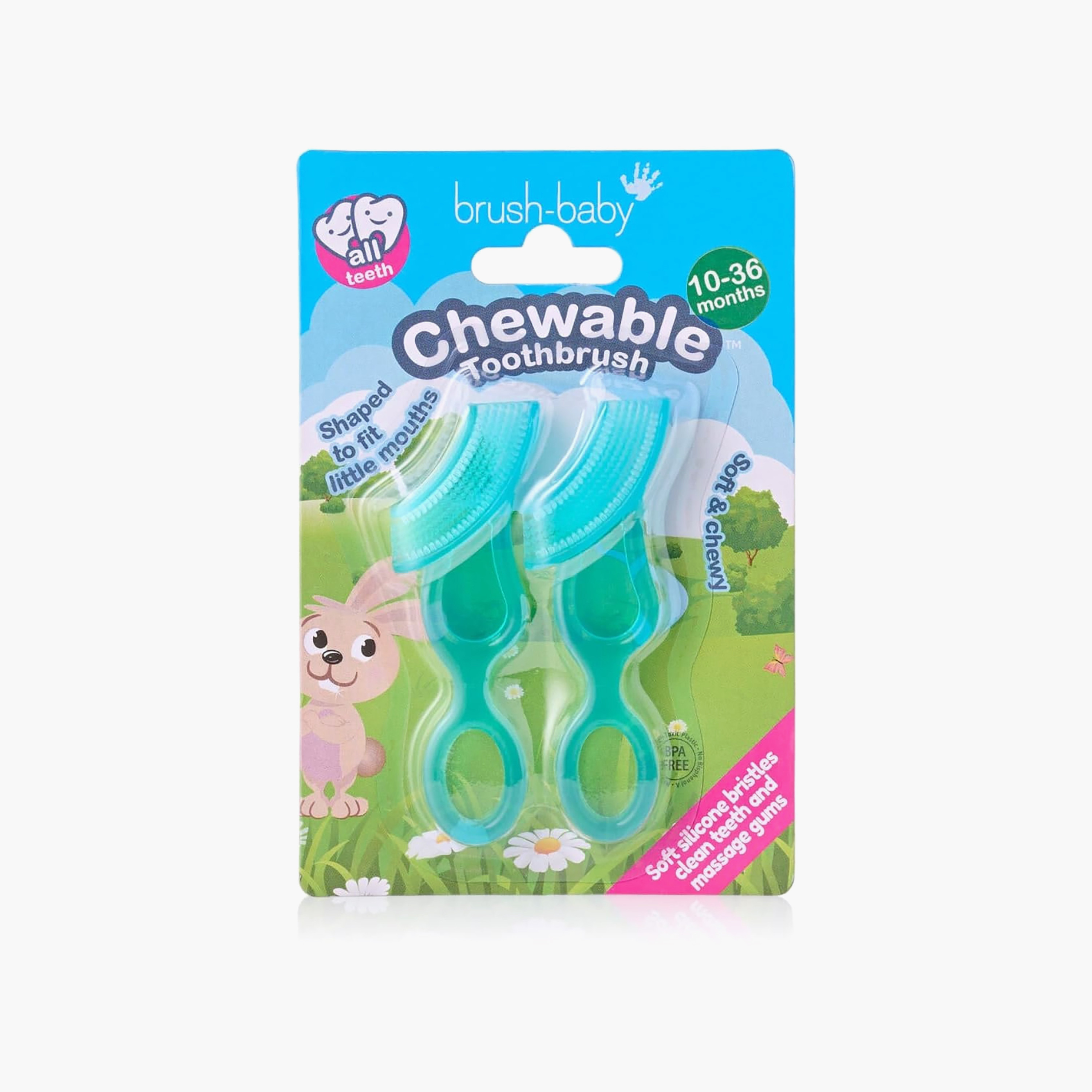 فرشاة أسنان قابلة للمضغ للأطفال مع مقبض سهل الإمساك - عبوة من قطعتين-baby-bathandcare-oralcare-teethanddentalcare-image-7
