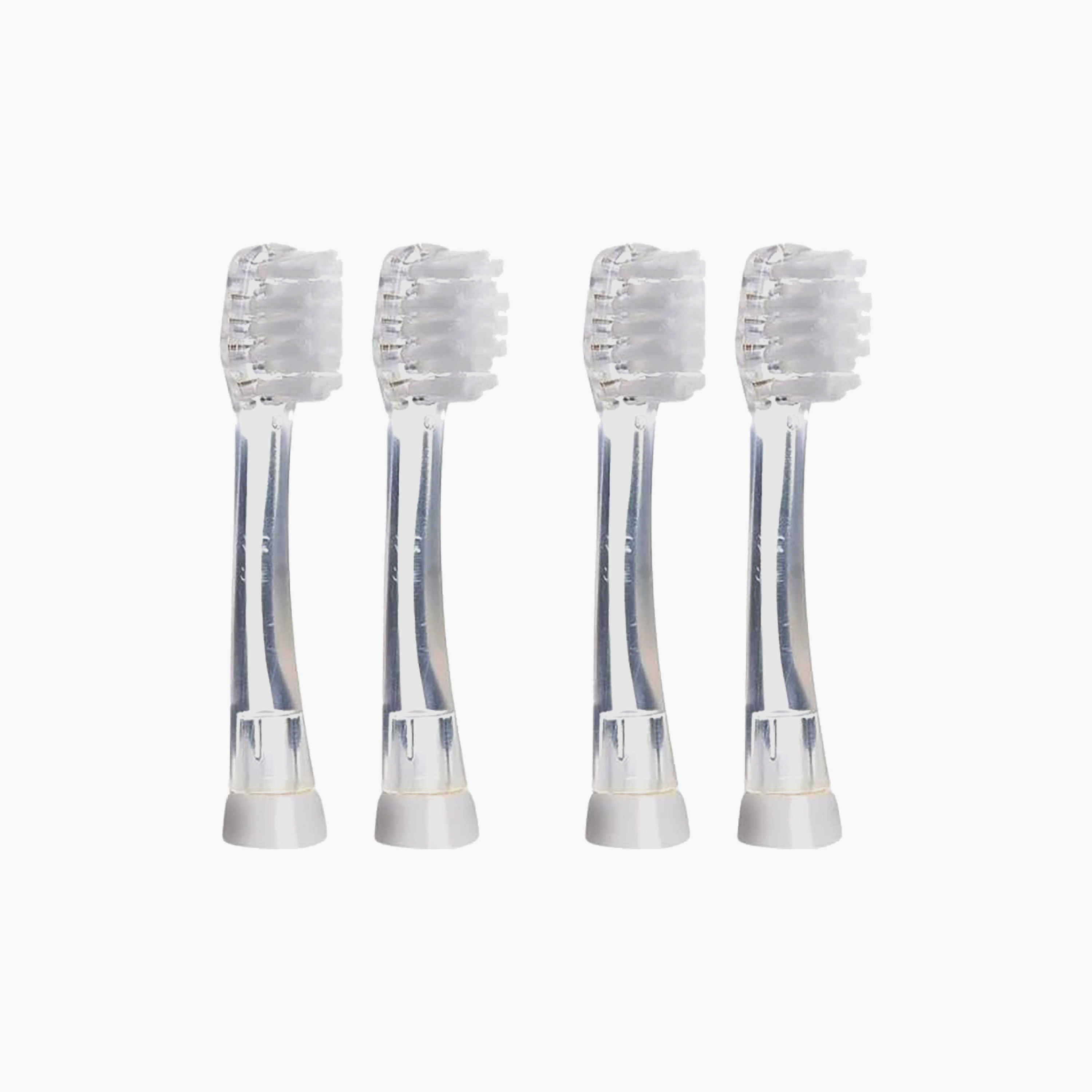 رؤوس فرشاة أسنان بديلة للعناية بأسنان الأطفال من برش بيبي - 4 قطع-baby-bathandcare-oralcare-teethanddentalcare-image-1