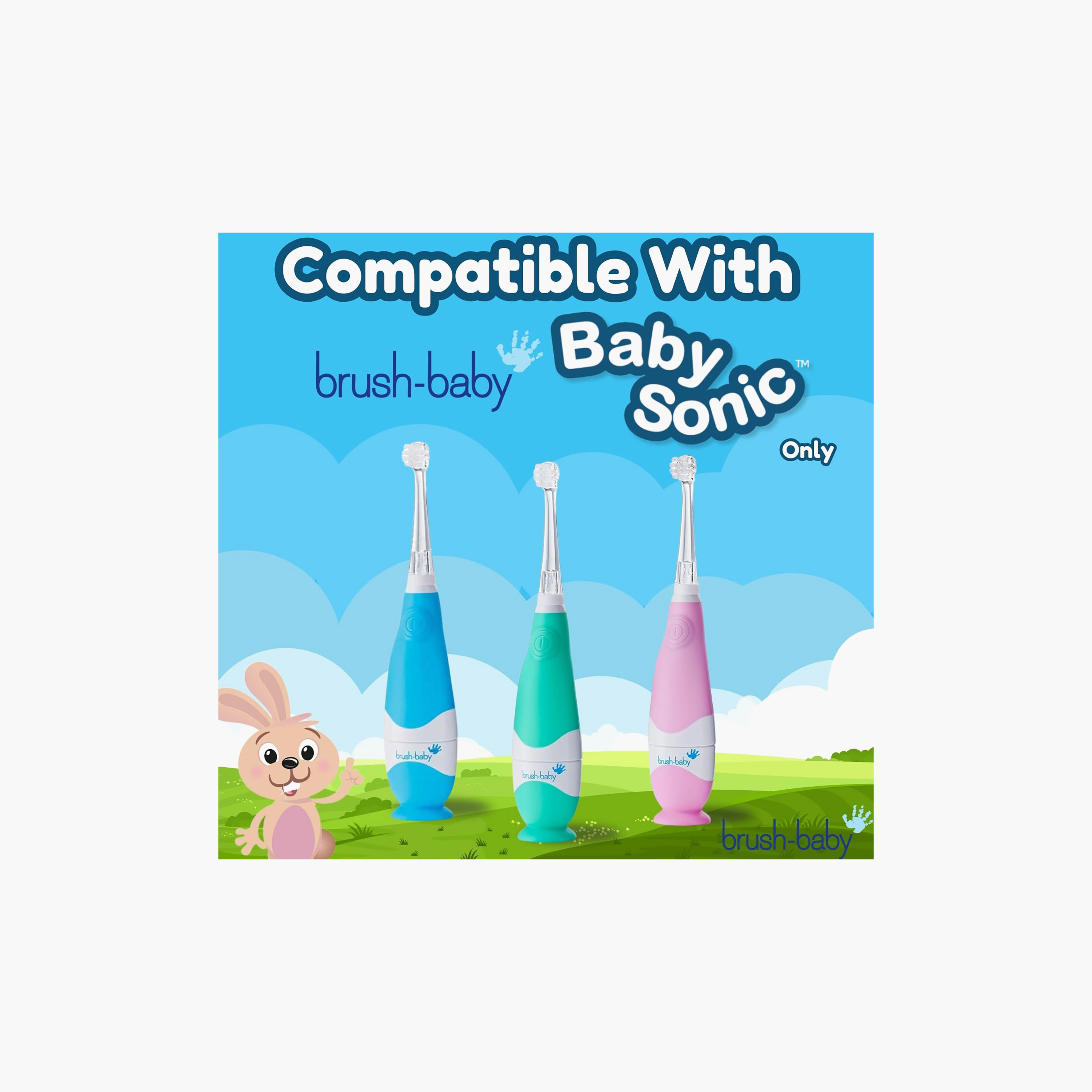 رؤوس فرشاة أسنان بديلة للعناية بأسنان الأطفال من برش بيبي - 4 قطع-baby-bathandcare-oralcare-teethanddentalcare-image-2