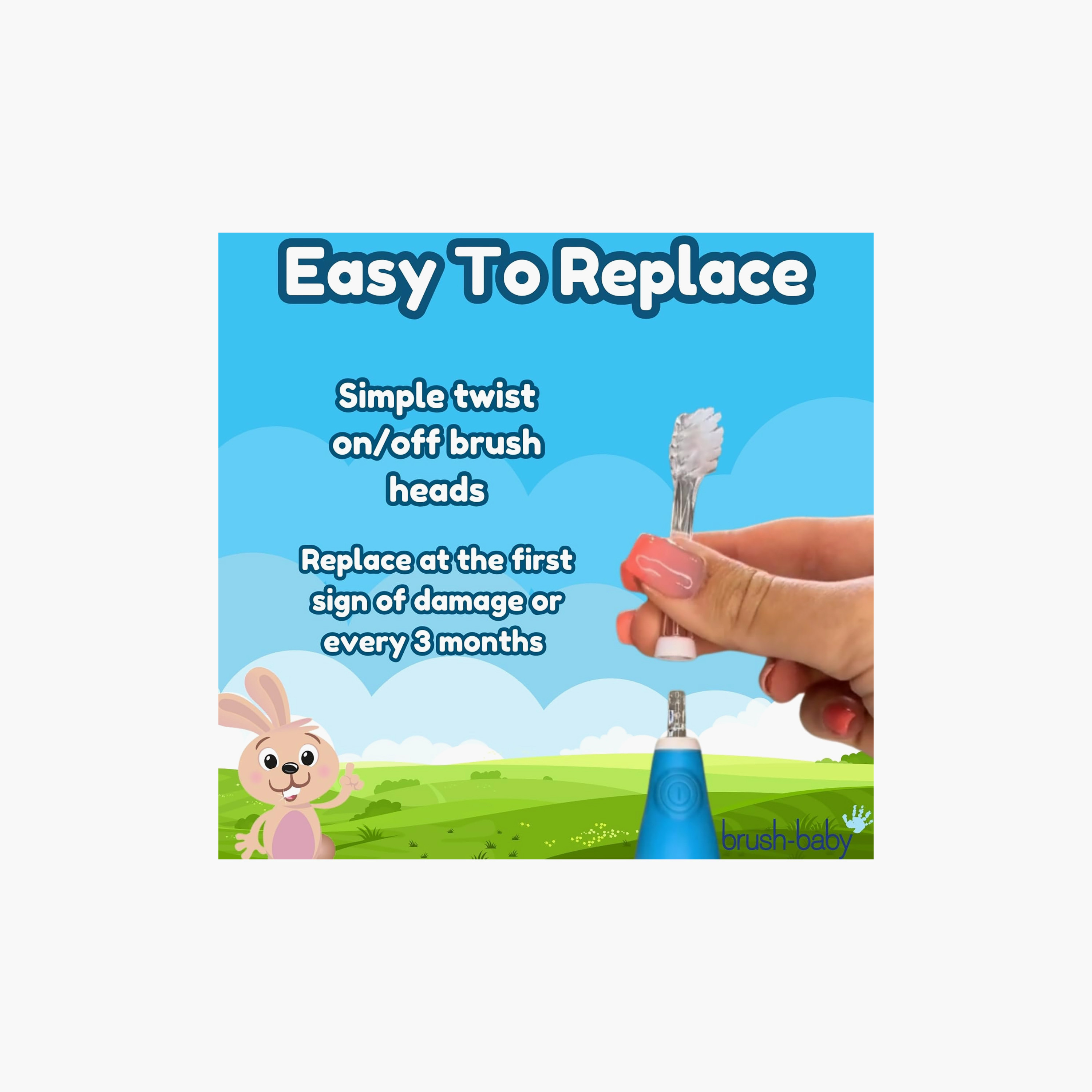رؤوس فرشاة أسنان بديلة للعناية بأسنان الأطفال من برش بيبي - 4 قطع-baby-bathandcare-oralcare-teethanddentalcare-image-5