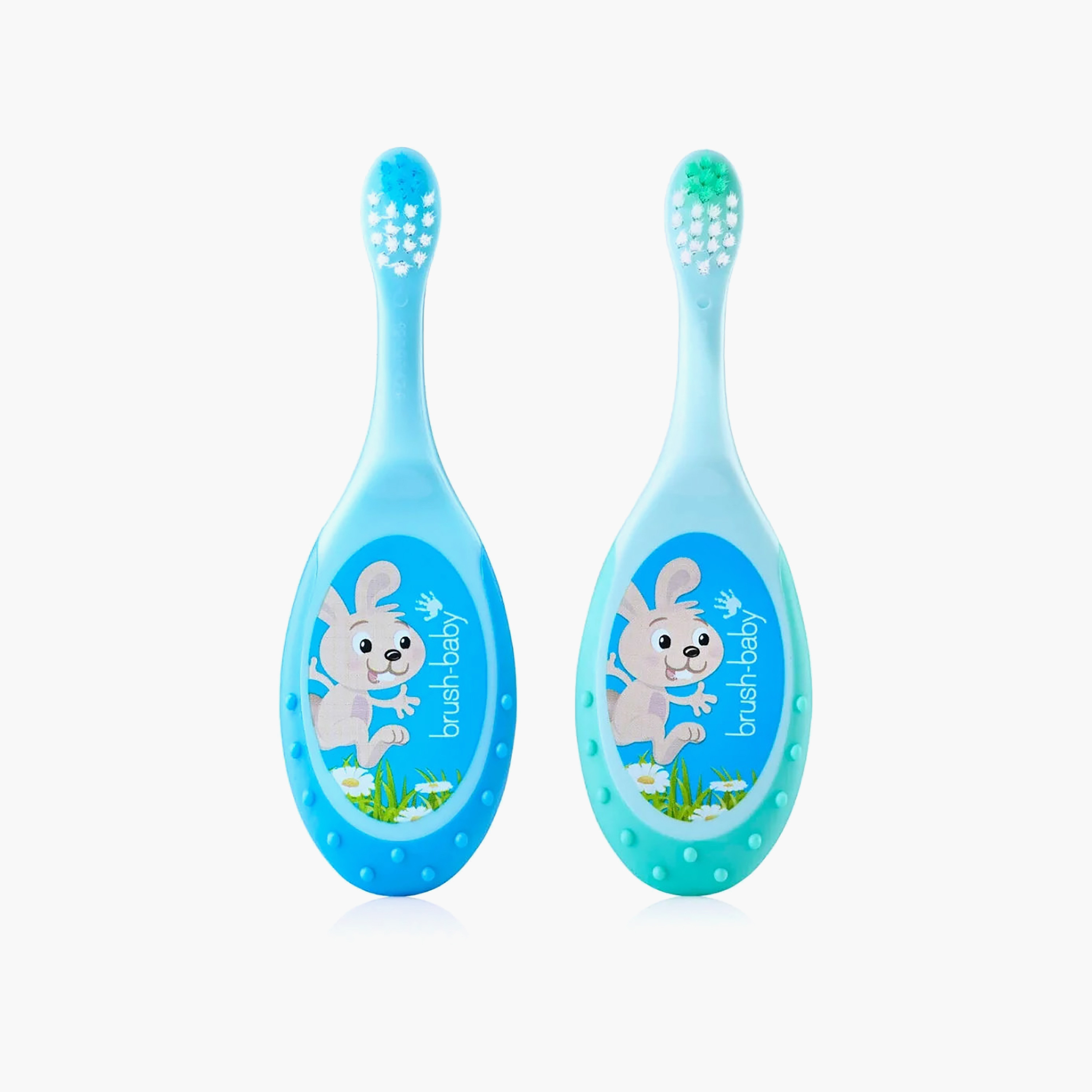 عبوة فرشاة أسنان بمقبض سهل الاستخدام قطعتين من براش بيبي-baby-bathandcare-oralcare-teethanddentalcare-image-1