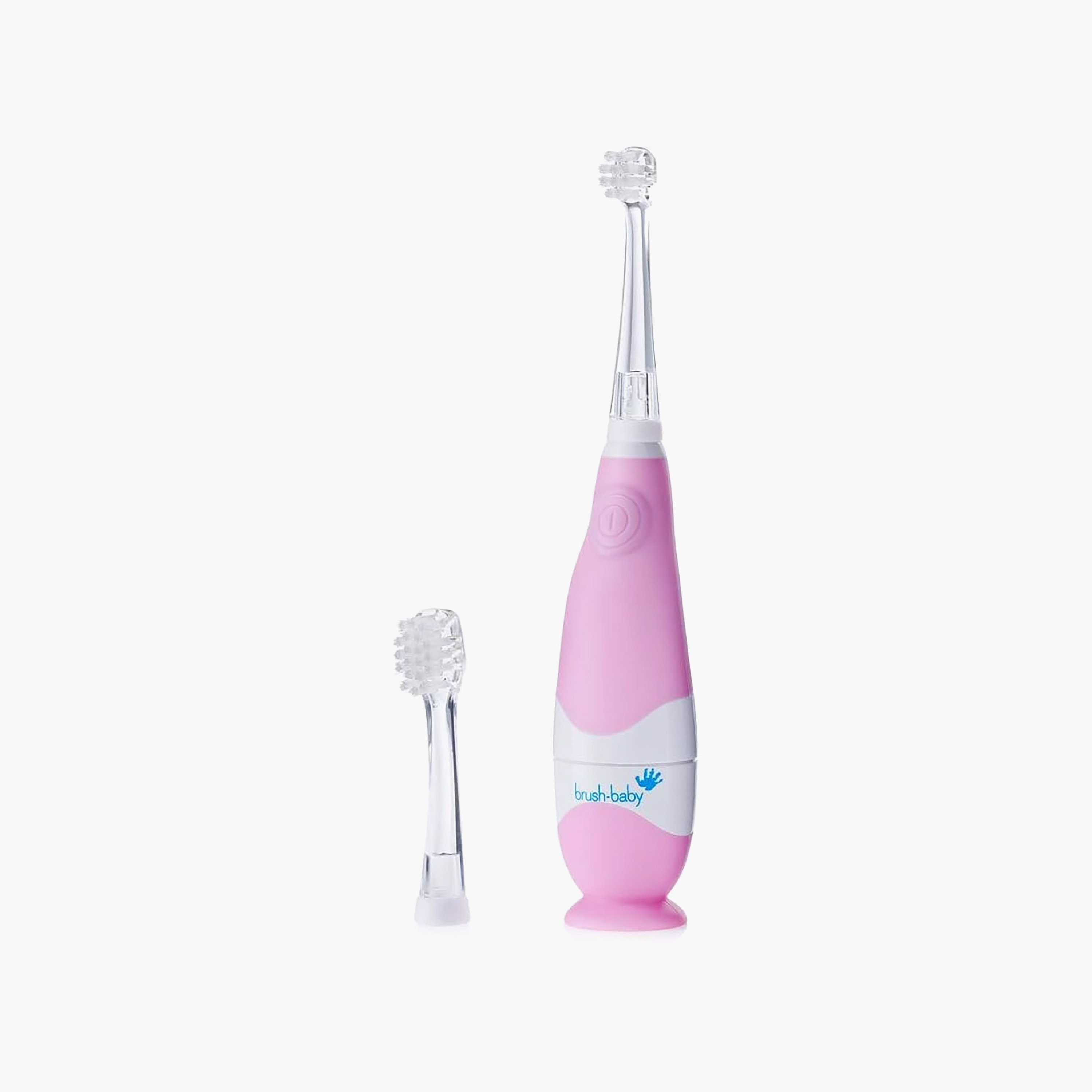 فرشاة أسنان كهربائية للعناية بأسنان الأطفال بمقبض سهل الإمساك من برش بيبي-baby-bathandcare-oralcare-teethanddentalcare-image-1