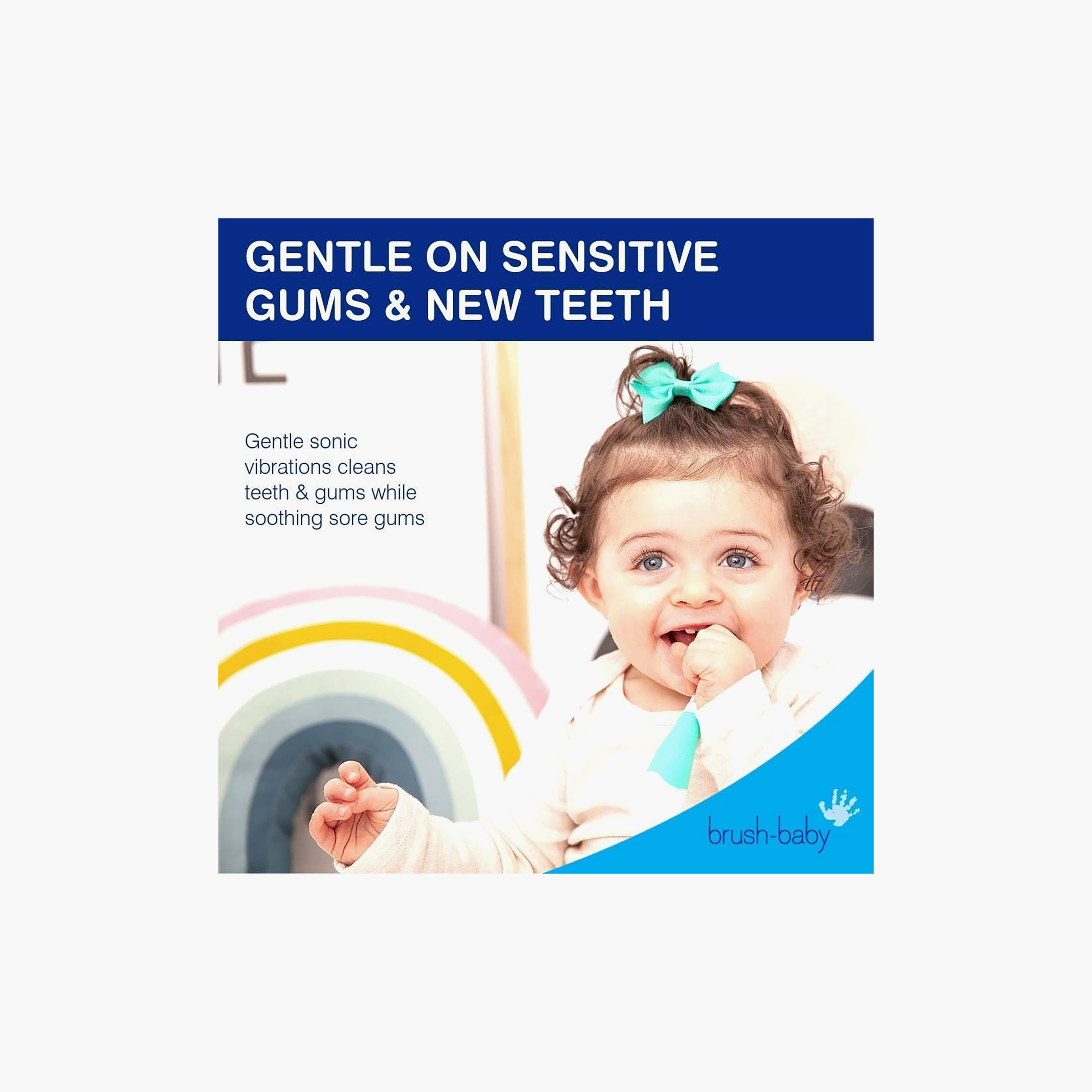 فرشاة أسنان كهربائية للعناية بأسنان الأطفال بمقبض سهل الإمساك من برش بيبي-baby-bathandcare-oralcare-teethanddentalcare-image-4