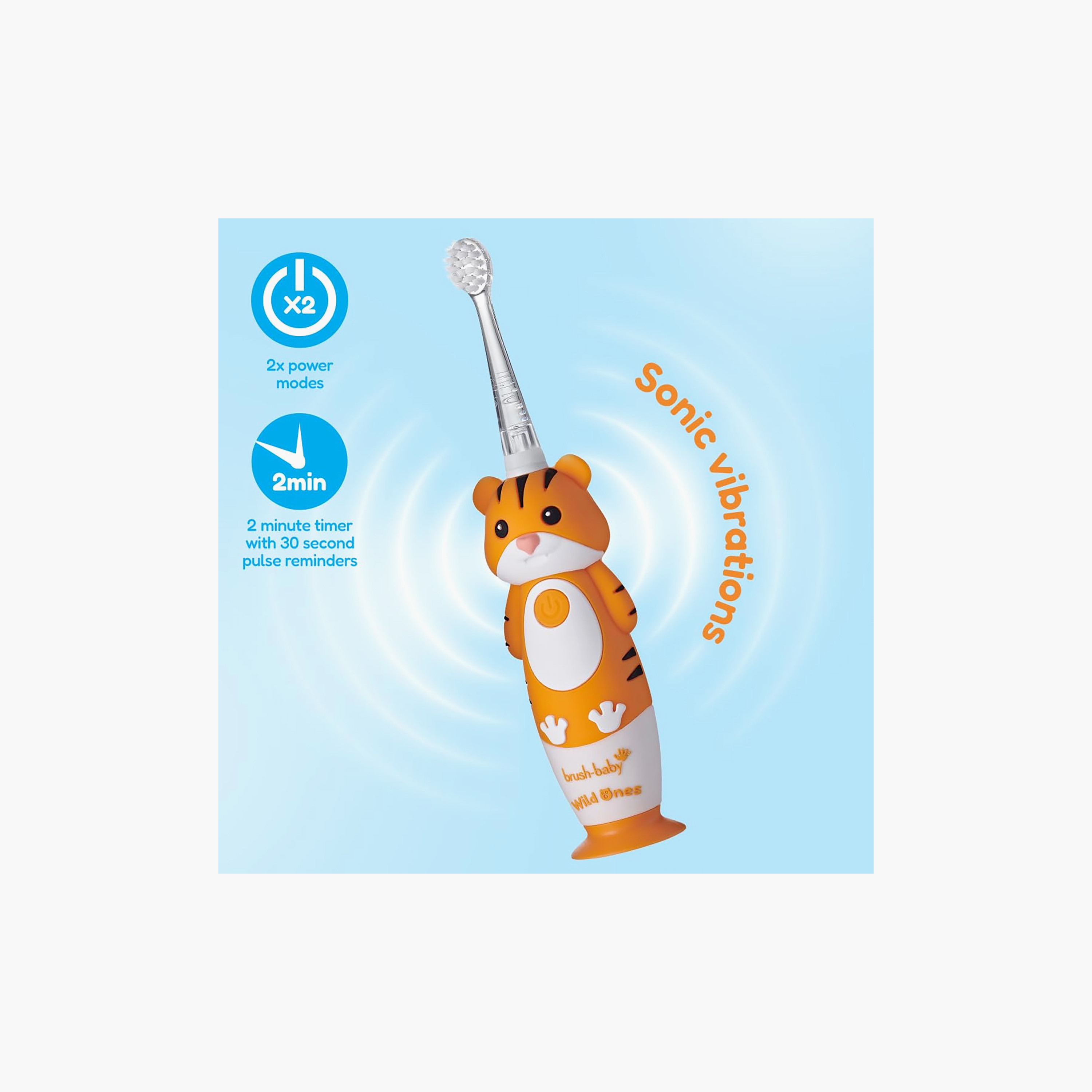 فرشاة أسنان وايلد وانز قابلة لإعادة الشحن مع رؤوس فرشاة من براش بيبي-baby-bathandcare-hairbodyskincare-image-6