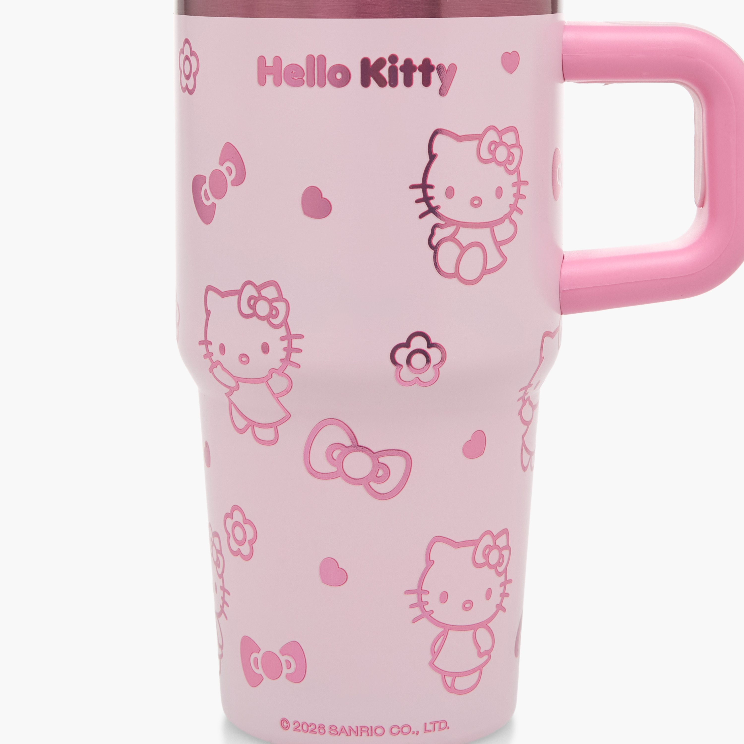 Sanrio Tumbler with Stainless Steel Straw, Hello Kitty Print-school-waterbottles-image-7
