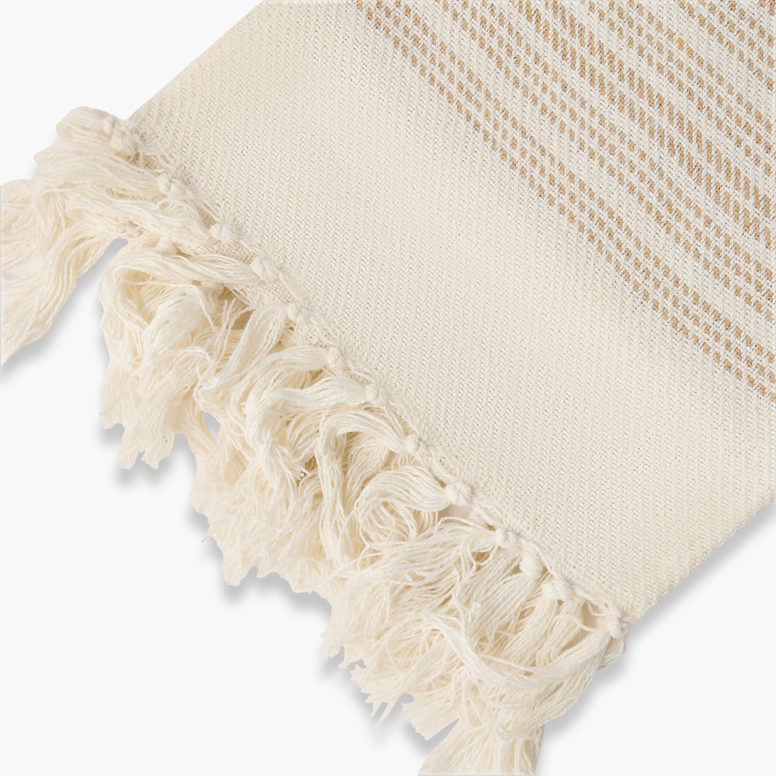 شرشف قطن مخطط - 125x150 سم-household-cushionsandthrows-throwsandblankets-throws-image-3