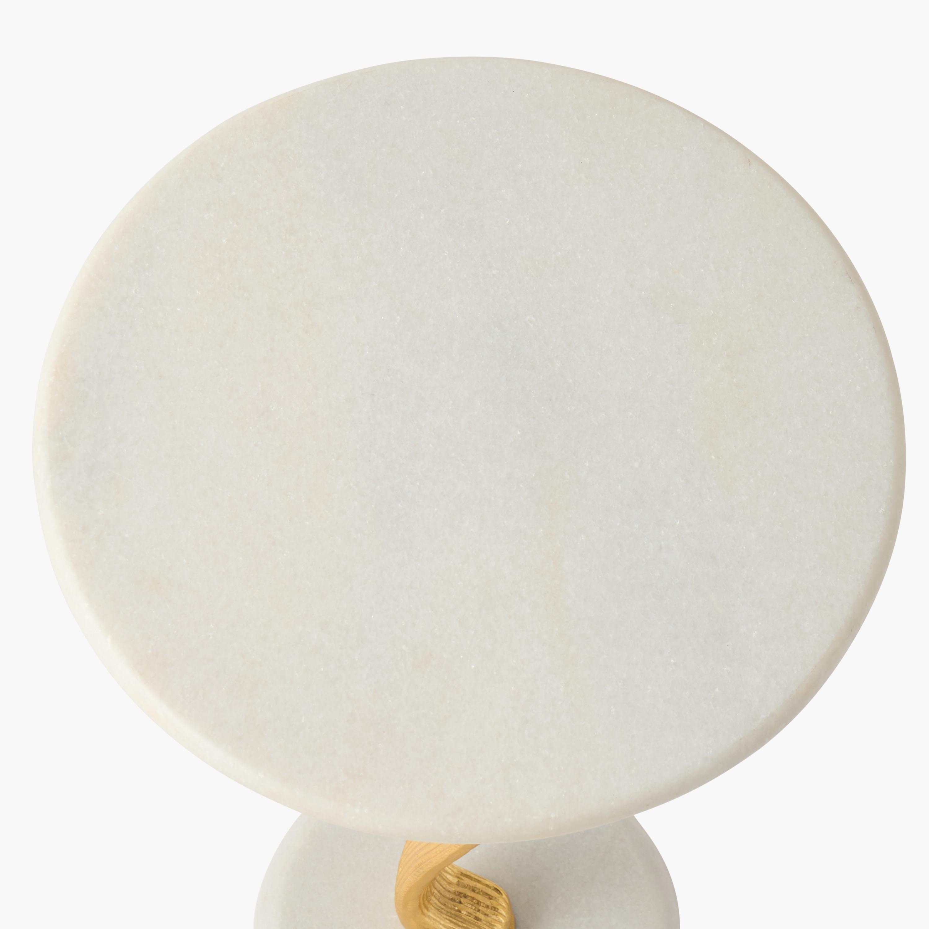Twist Marble Top Side Table-furniture-livingroom-consoletablesandmirrors-image-3