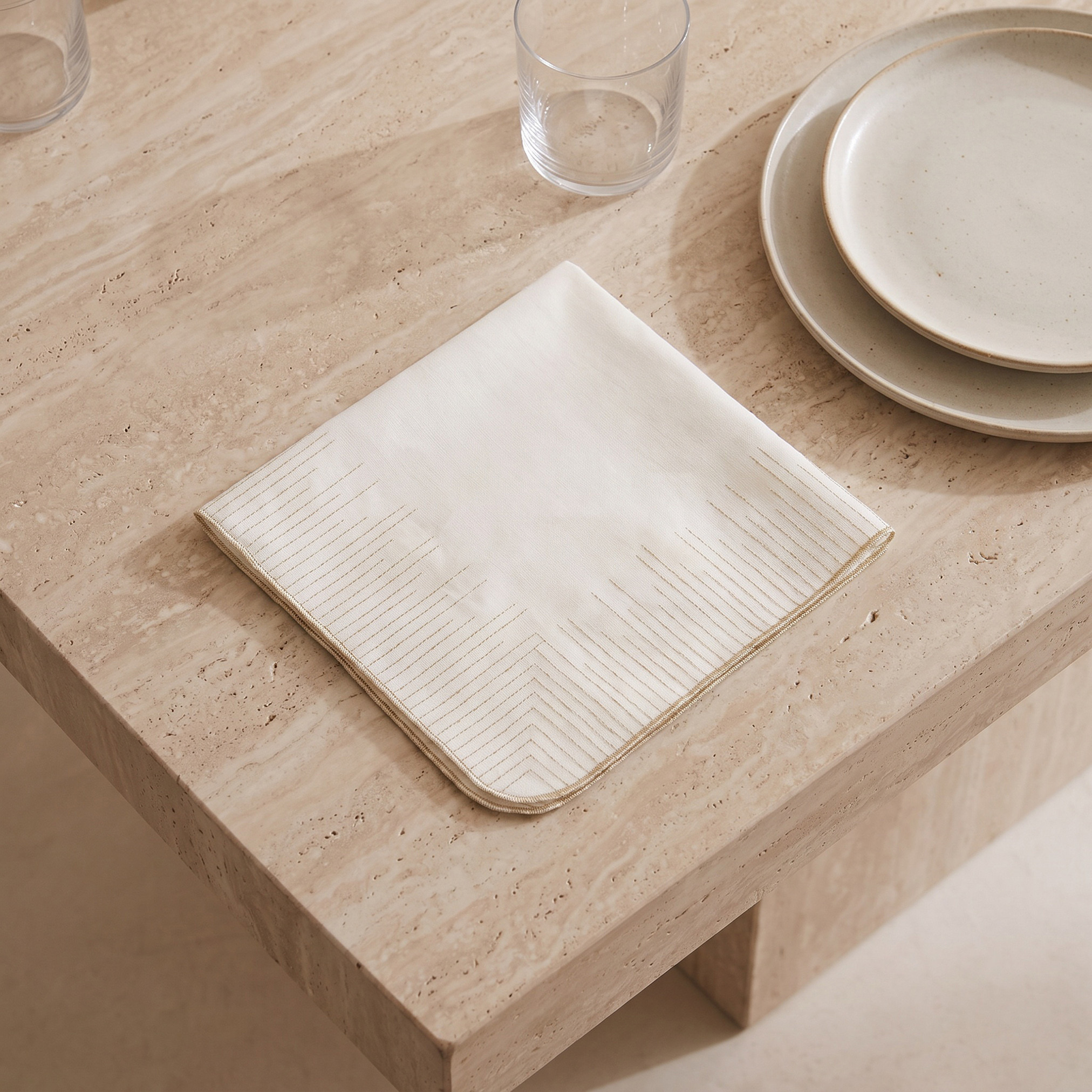 Nehma 4-Piece Embroidered Napkin Set - 45x45 cms-household-dining-tablelinen-napkinsandaccessories-image-1