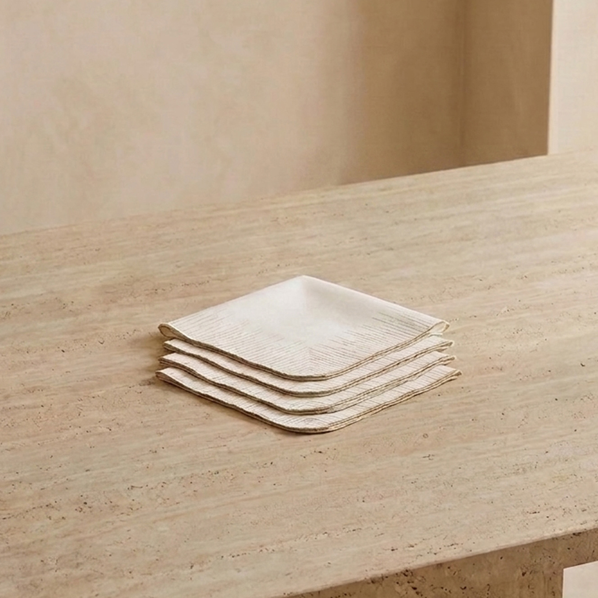 Nehma 4-Piece Embroidered Napkin Set - 45x45 cms-household-dining-tablelinen-napkinsandaccessories-image-2