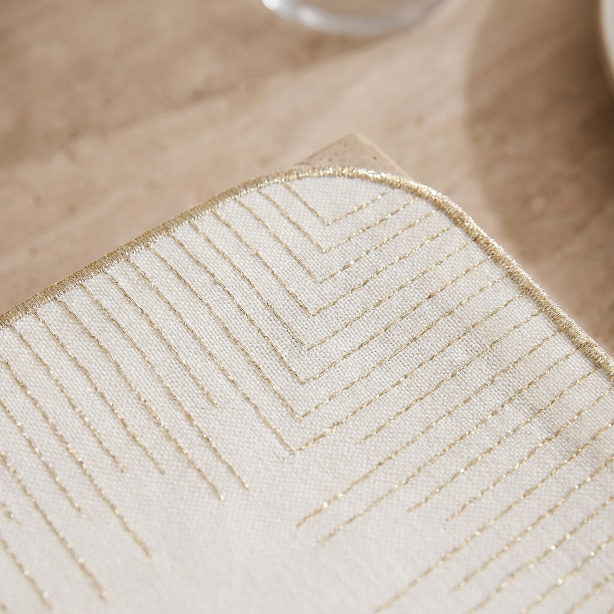 Nehma 4-Piece Embroidered Napkin Set - 45x45 cms-household-dining-tablelinen-napkinsandaccessories-image-3