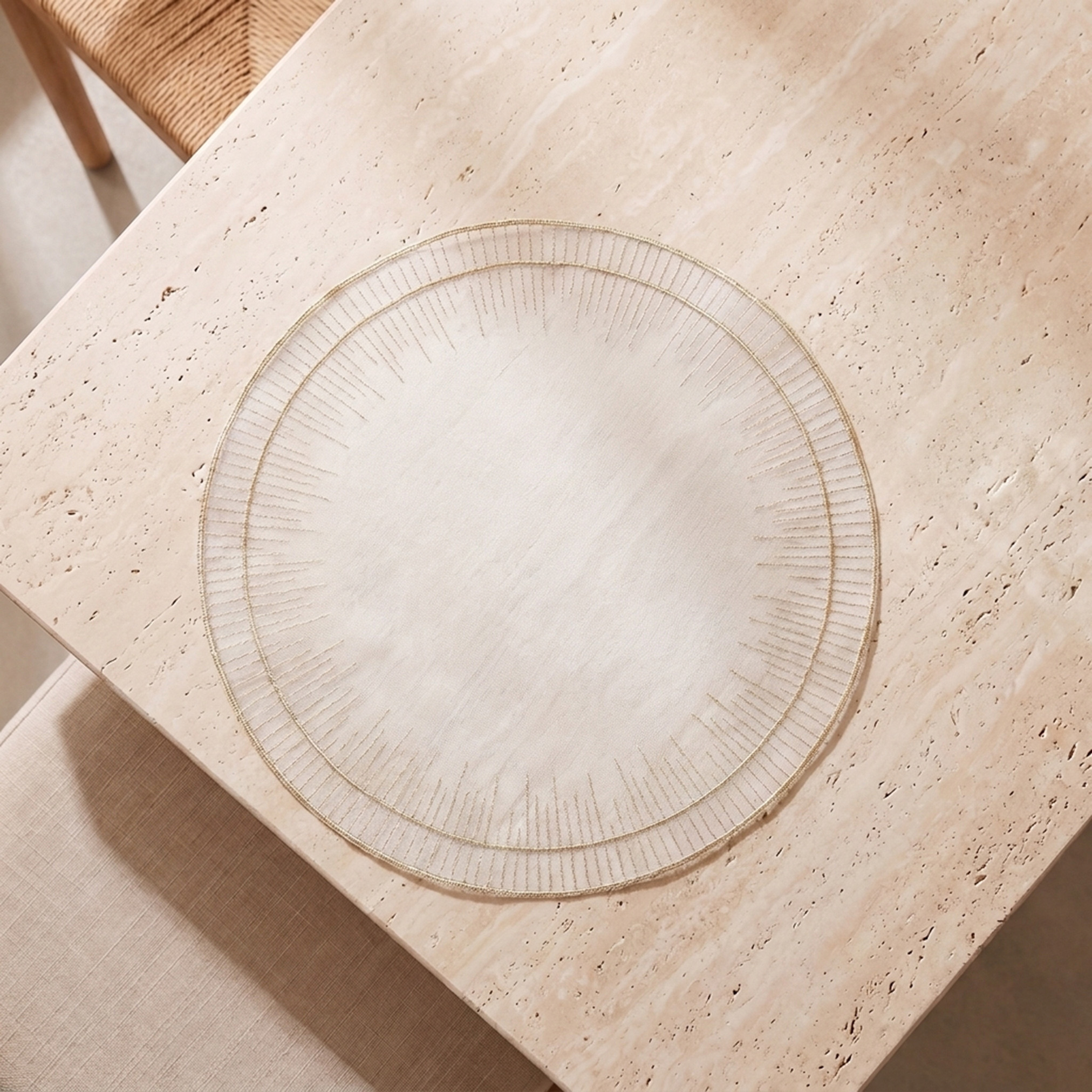 Nehma 4-Piece Embroidered Placemat Set - 38 cms-household-dining-tablelinen-placemats-image-1