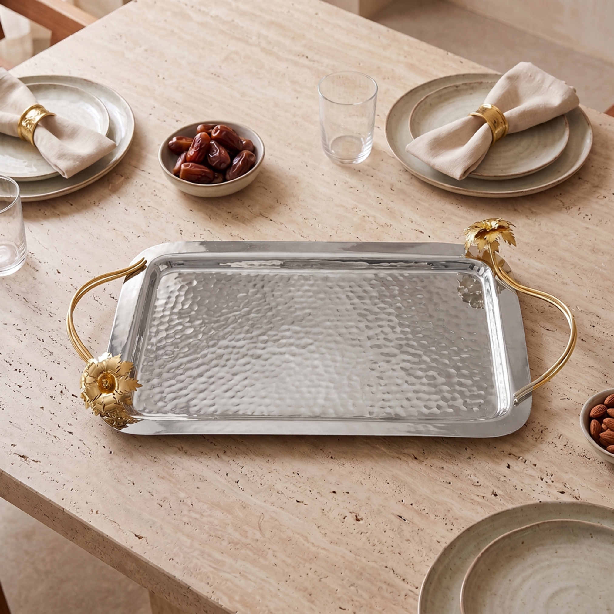 صينية تقديم ستانلس ستيل من بالم-household-dining-serveware-servingtrays-image-1