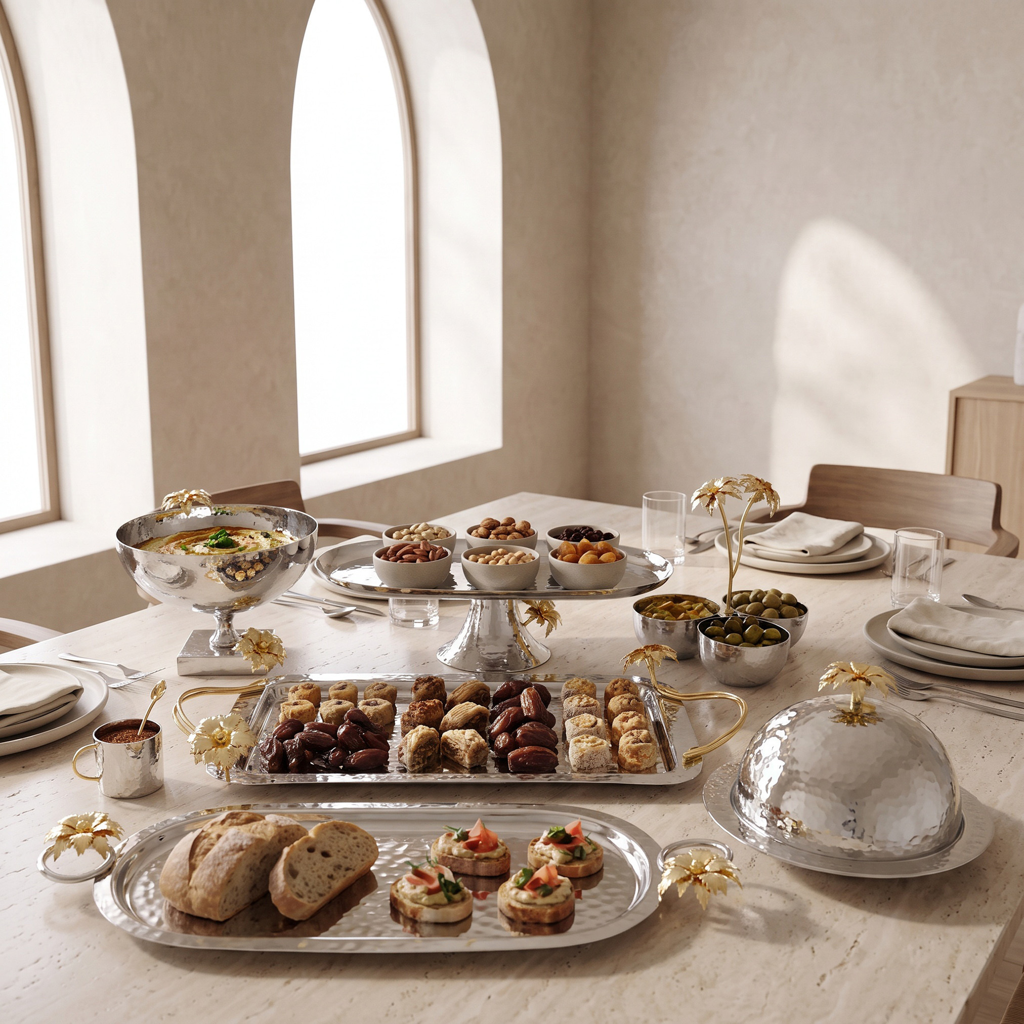 صينية تقديم ستانلس ستيل من بالم-household-dining-serveware-servingtrays-image-5