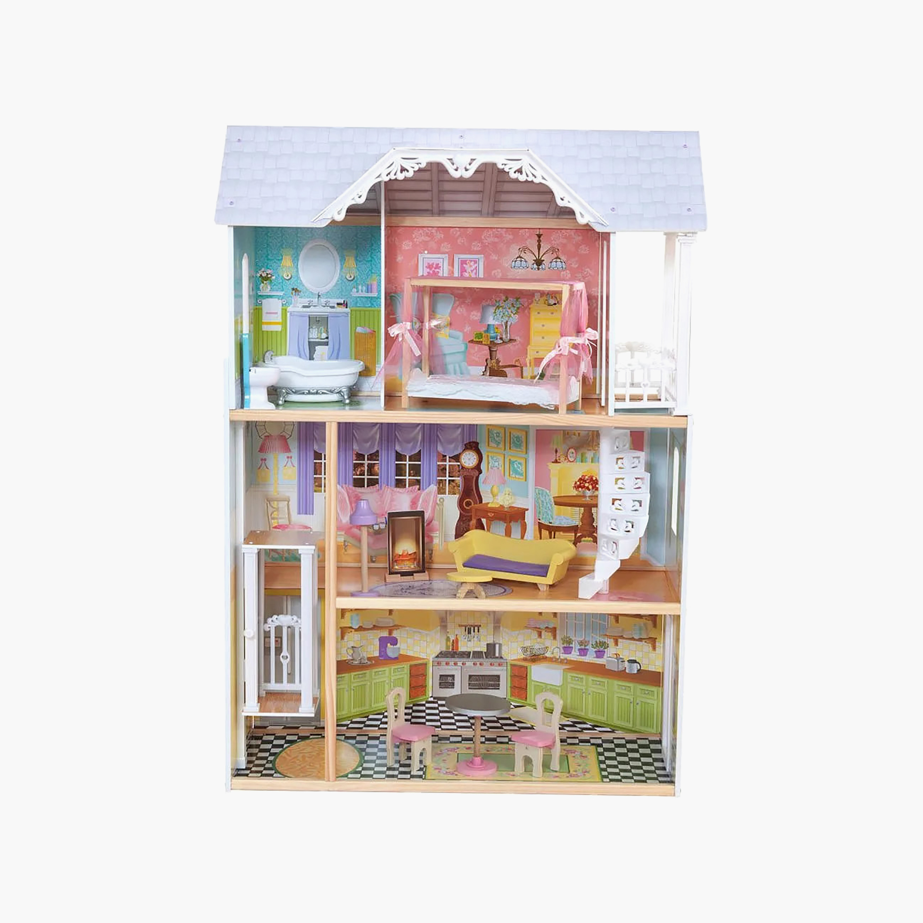 Kidkraft Wooden Kaylee Dollhouse with Accessories-toys-dollsandplaysets-dollhouses-image-2