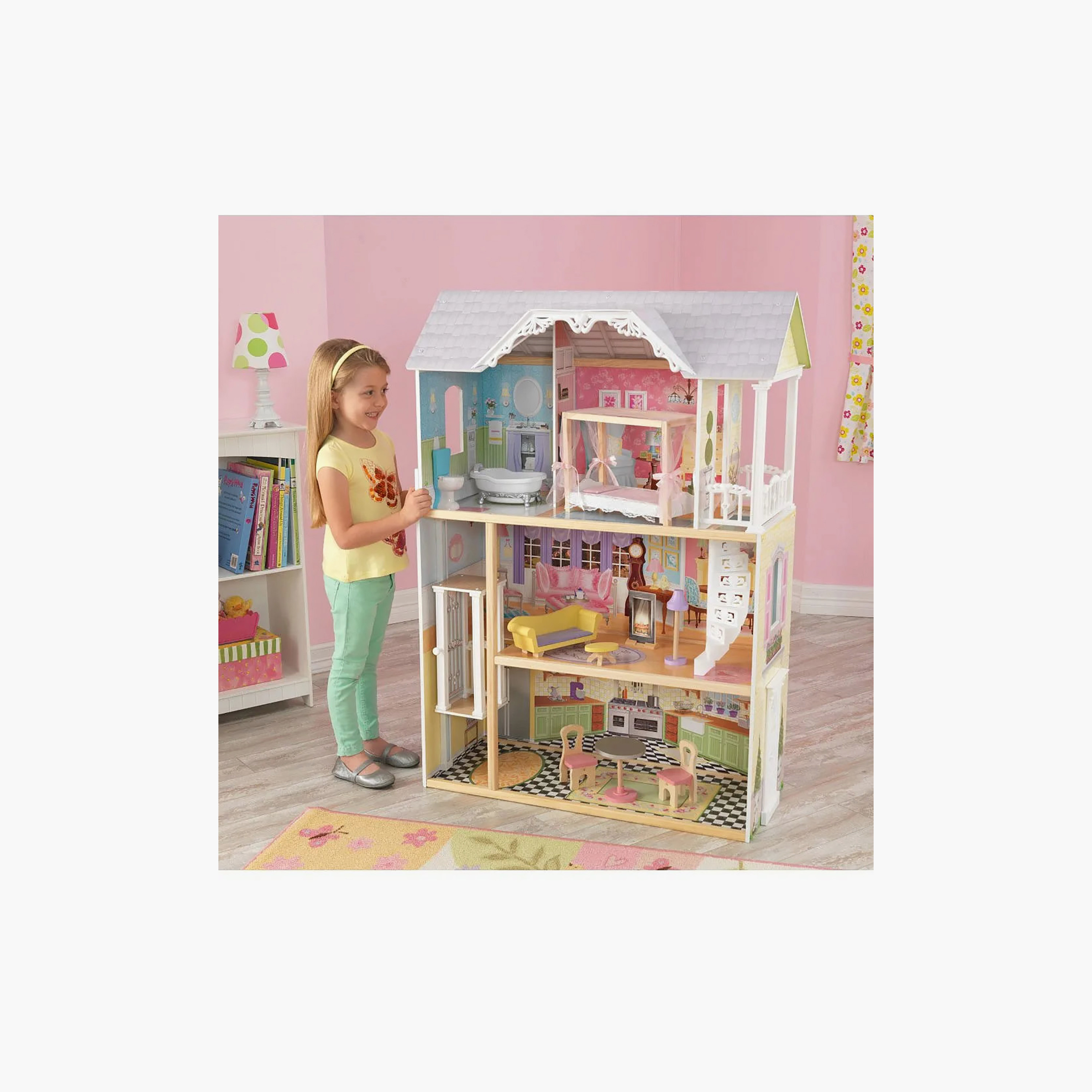 Kidkraft Wooden Kaylee Dollhouse with Accessories-toys-dollsandplaysets-dollhouses-image-6