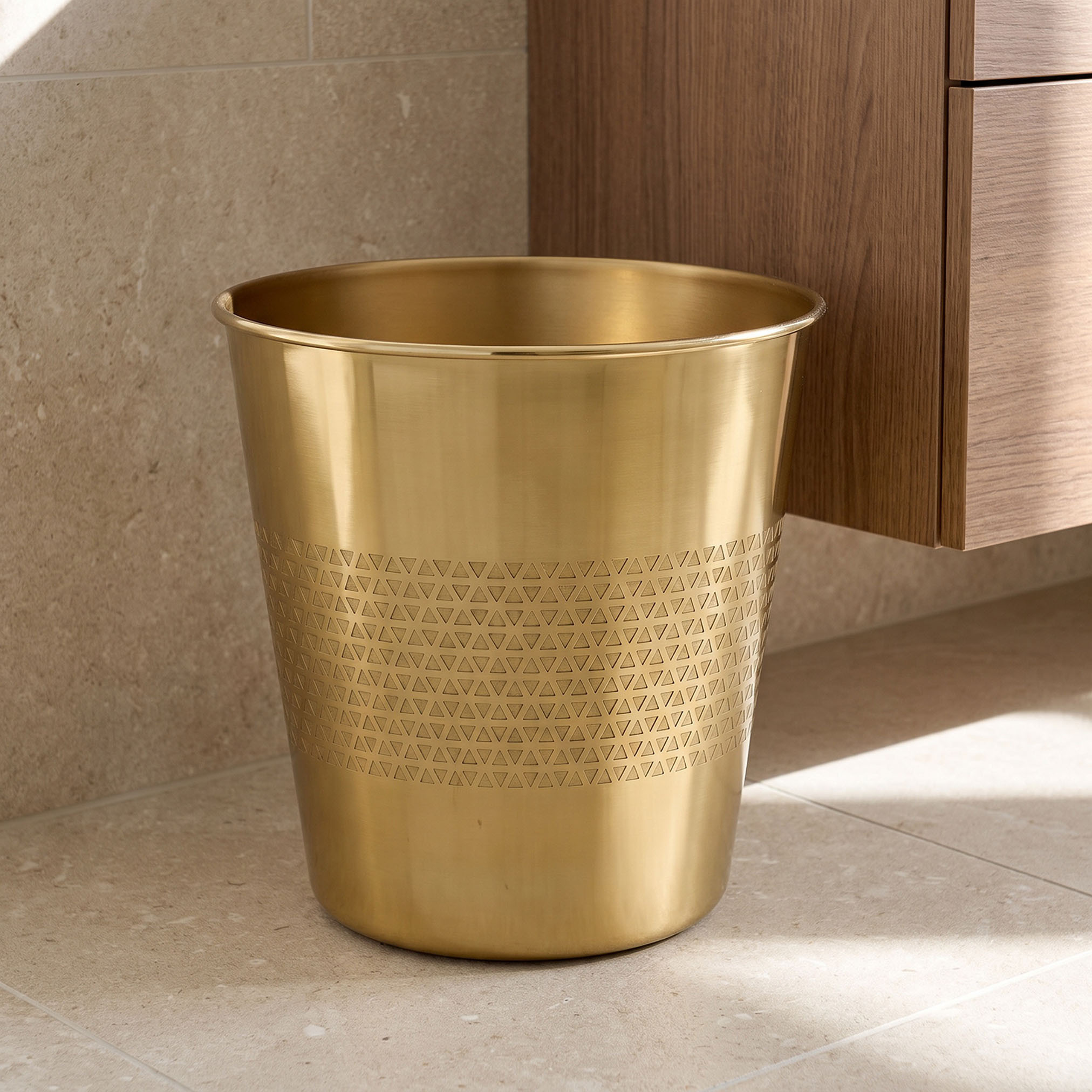 Geo Etched Metallic Waste Bin-household-bathandlaundry-bathaccessories-bathaccessorysets-image-1