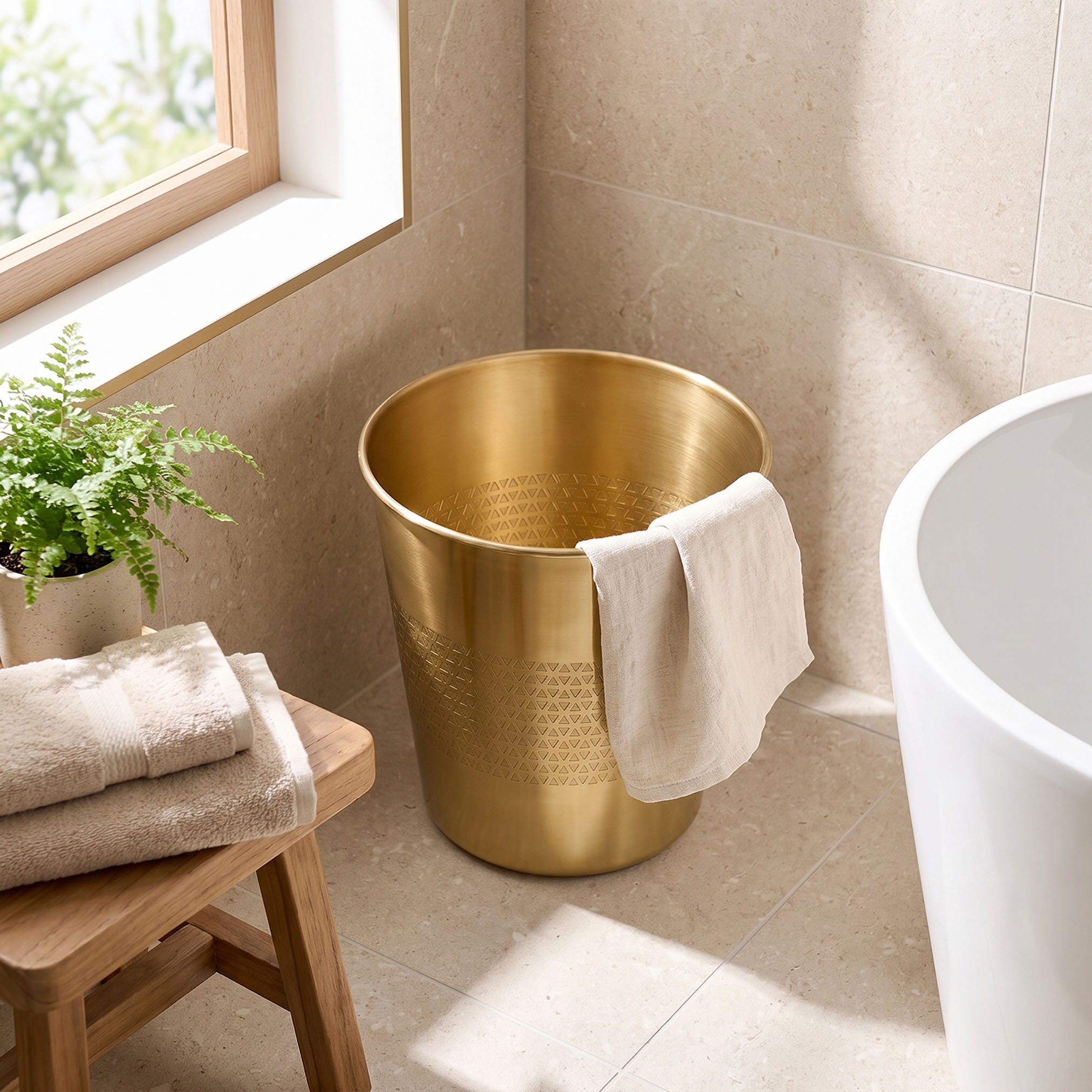 Geo Etched Metallic Waste Bin-household-bathandlaundry-bathaccessories-bathaccessorysets-image-4