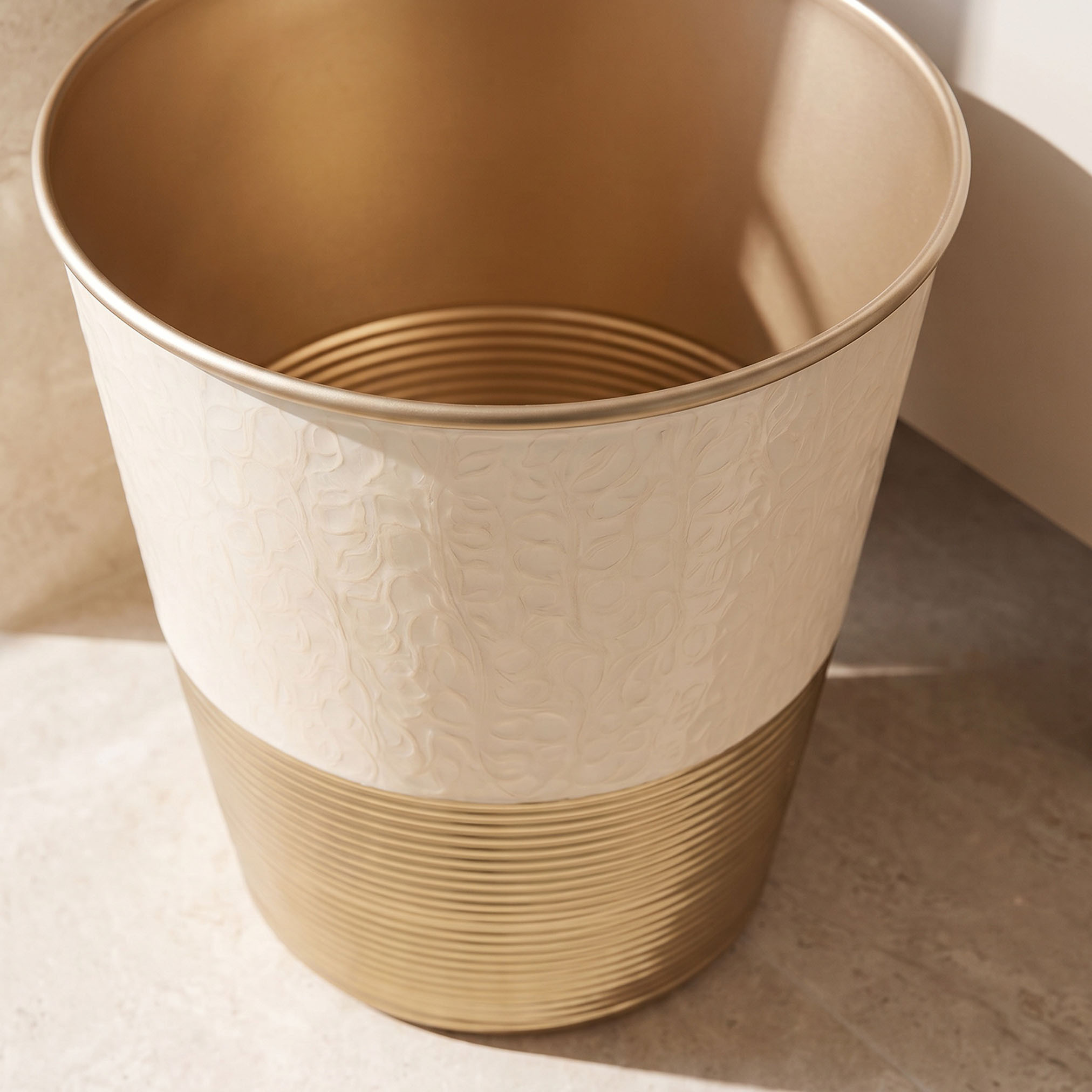 Half Enamel Metallic Waste Bin-household-bathandlaundry-bathaccessories-bathaccessorysets-image-2