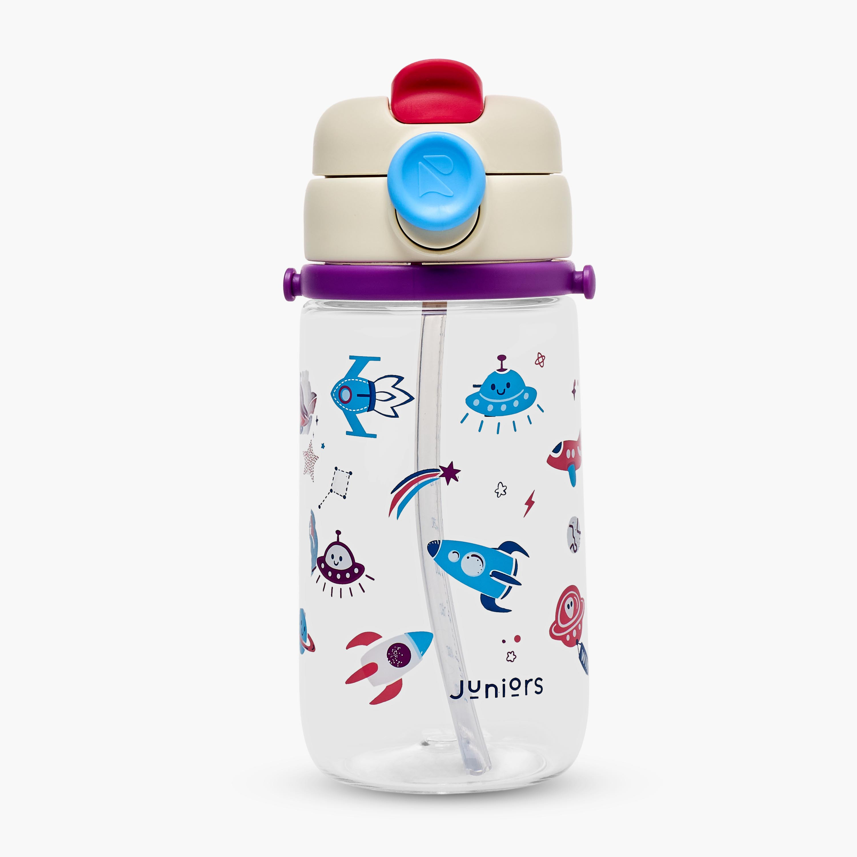 Juniors Space Print Water Bottle with Sipper - 480 ml-school-waterbottles-image-1