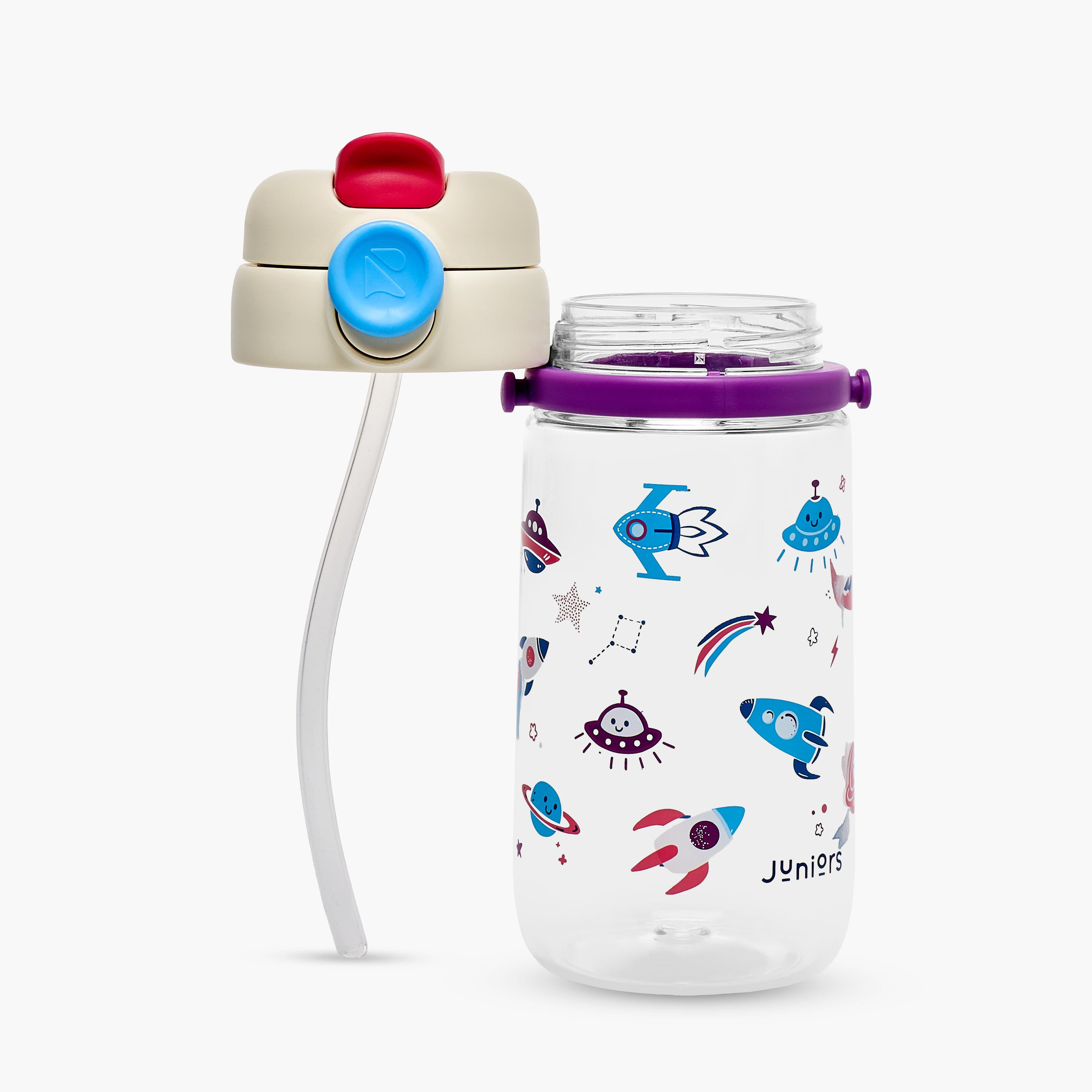 Juniors Space Print Water Bottle with Sipper - 480 ml-school-waterbottles-image-3