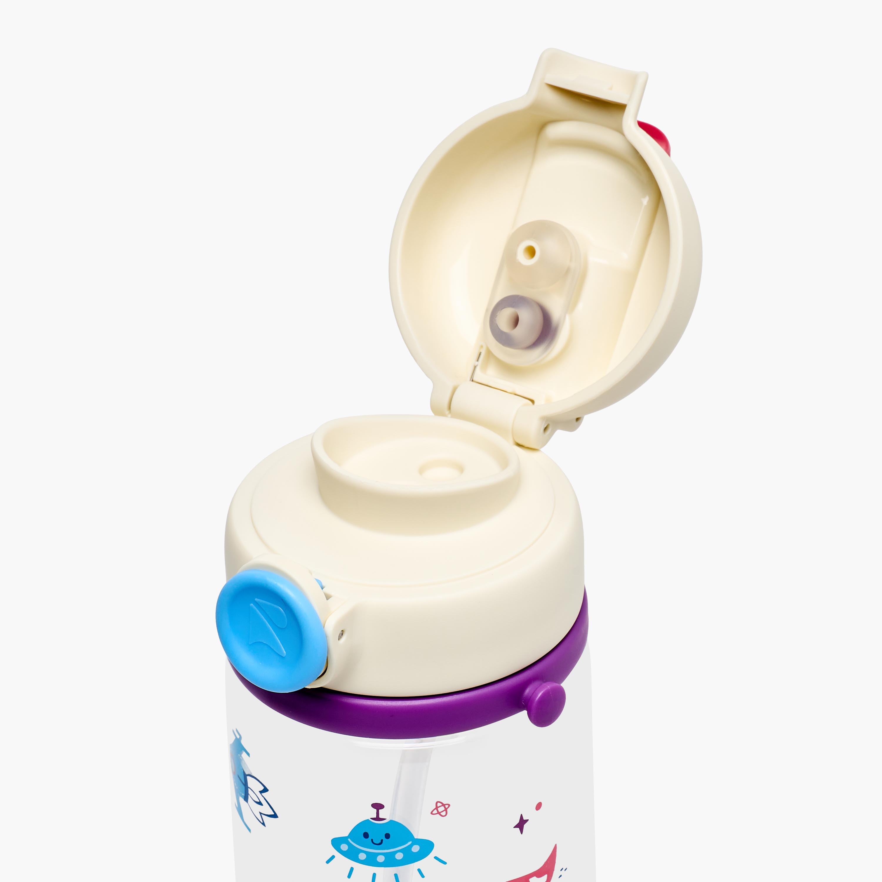 Juniors Space Print Water Bottle with Sipper - 480 ml-school-waterbottles-image-5