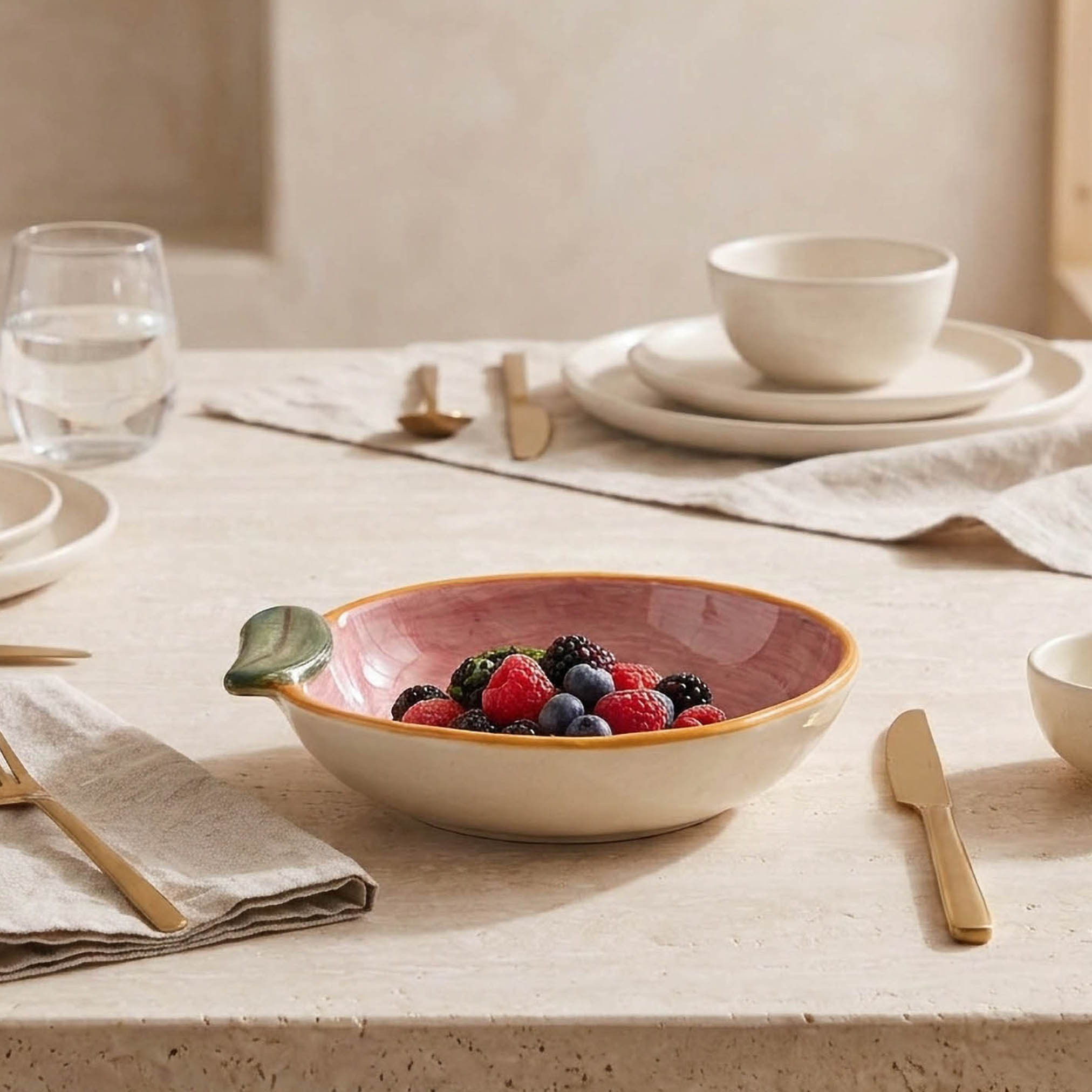 وعاء تقديم خزف بتصميم رمان - 10x9x2 سم-household-dining-dinnerware-bowls-image-2