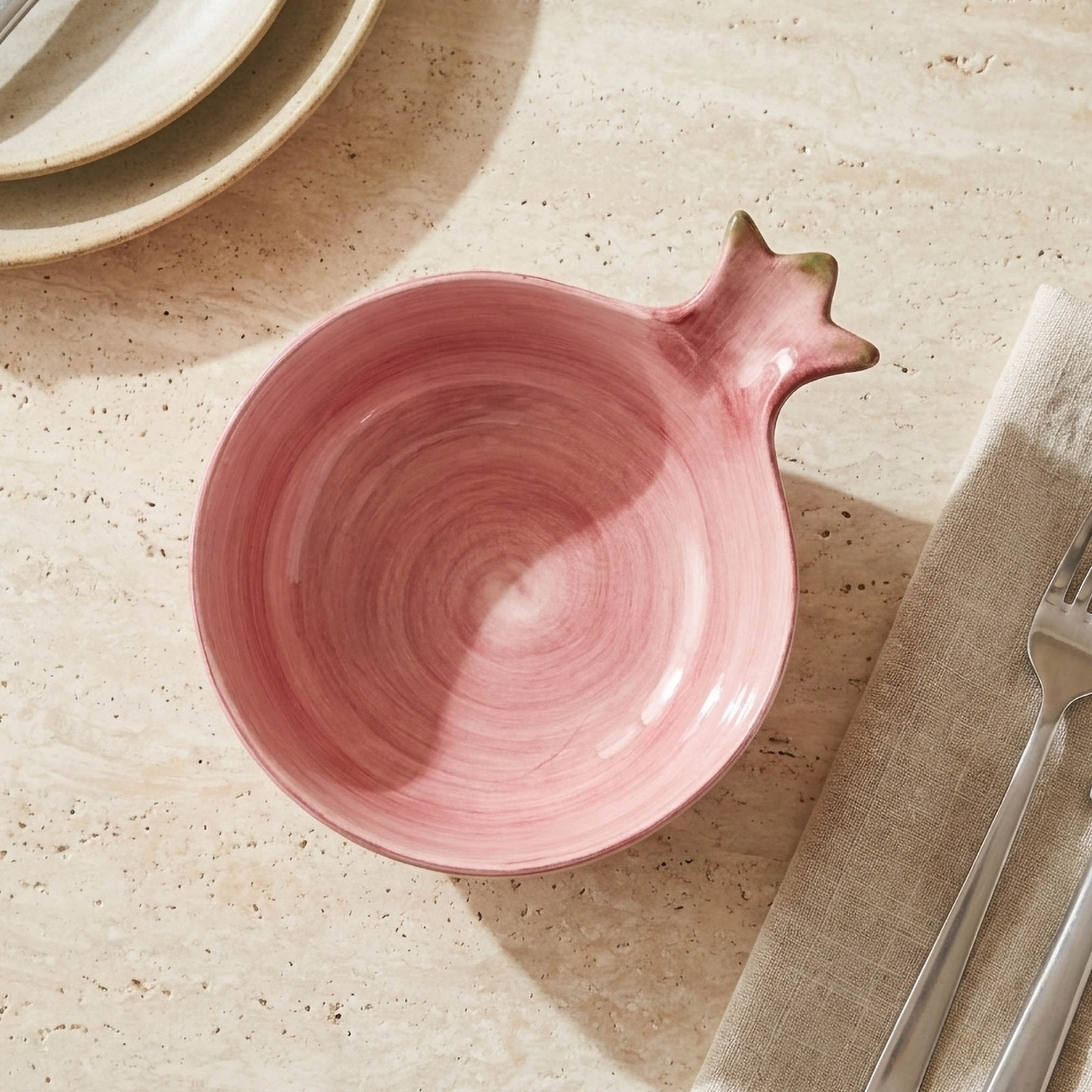 Pomegranate Stoneware Serving Bowl - 11x9x4 cms-household-dining-dinnerware-bowls-image-2