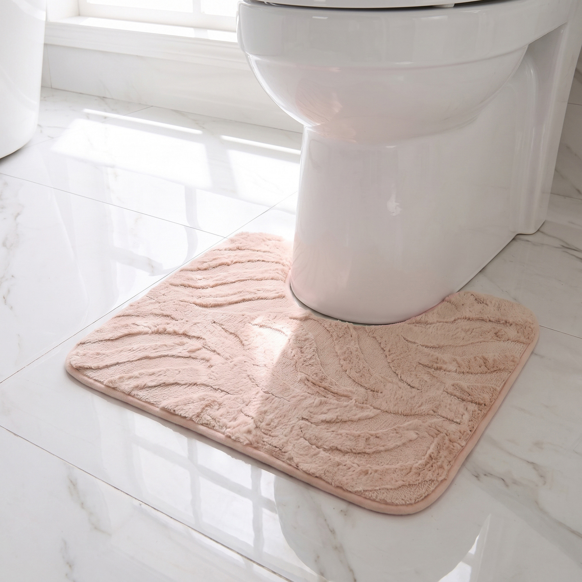 Textured 2-Piece Rabbit Fur Bath Mat Set-household-bathandlaundry-bathlinen-bathmatsandtubmats-image-3