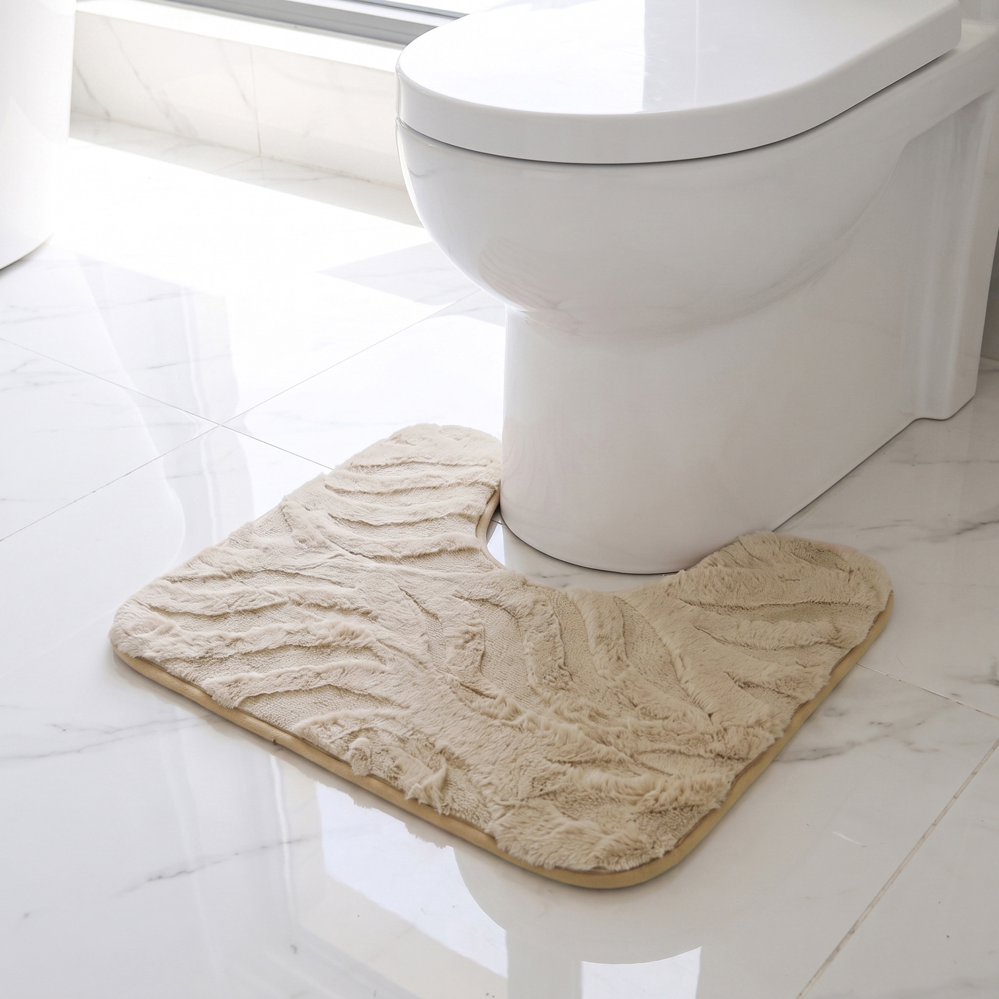 Textured 2-Piece Rabbit Fur Bath Mat Set-household-bathandlaundry-bathlinen-bathmatsandtubmats-image-3
