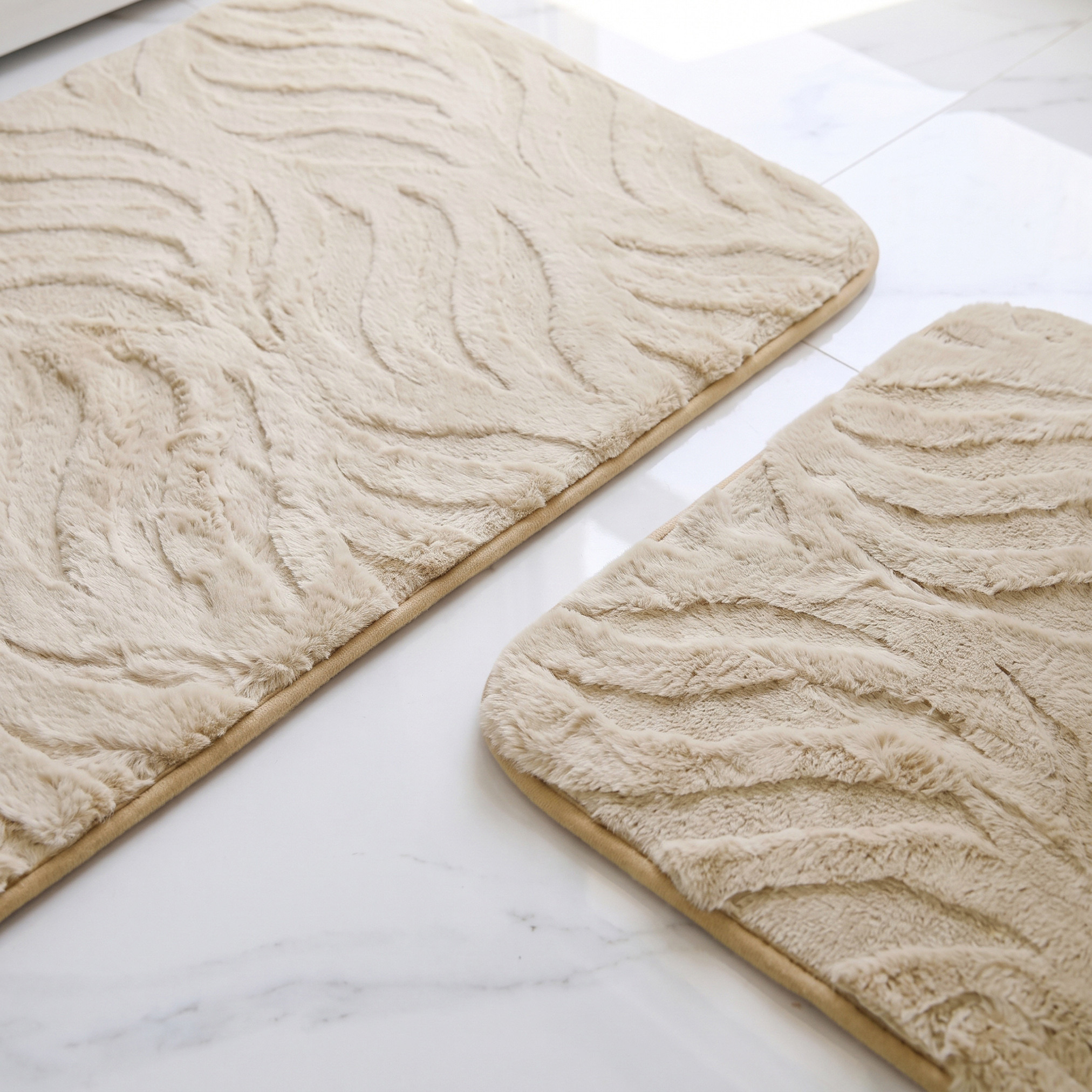 Textured 2-Piece Rabbit Fur Bath Mat Set-household-bathandlaundry-bathlinen-bathmatsandtubmats-image-4