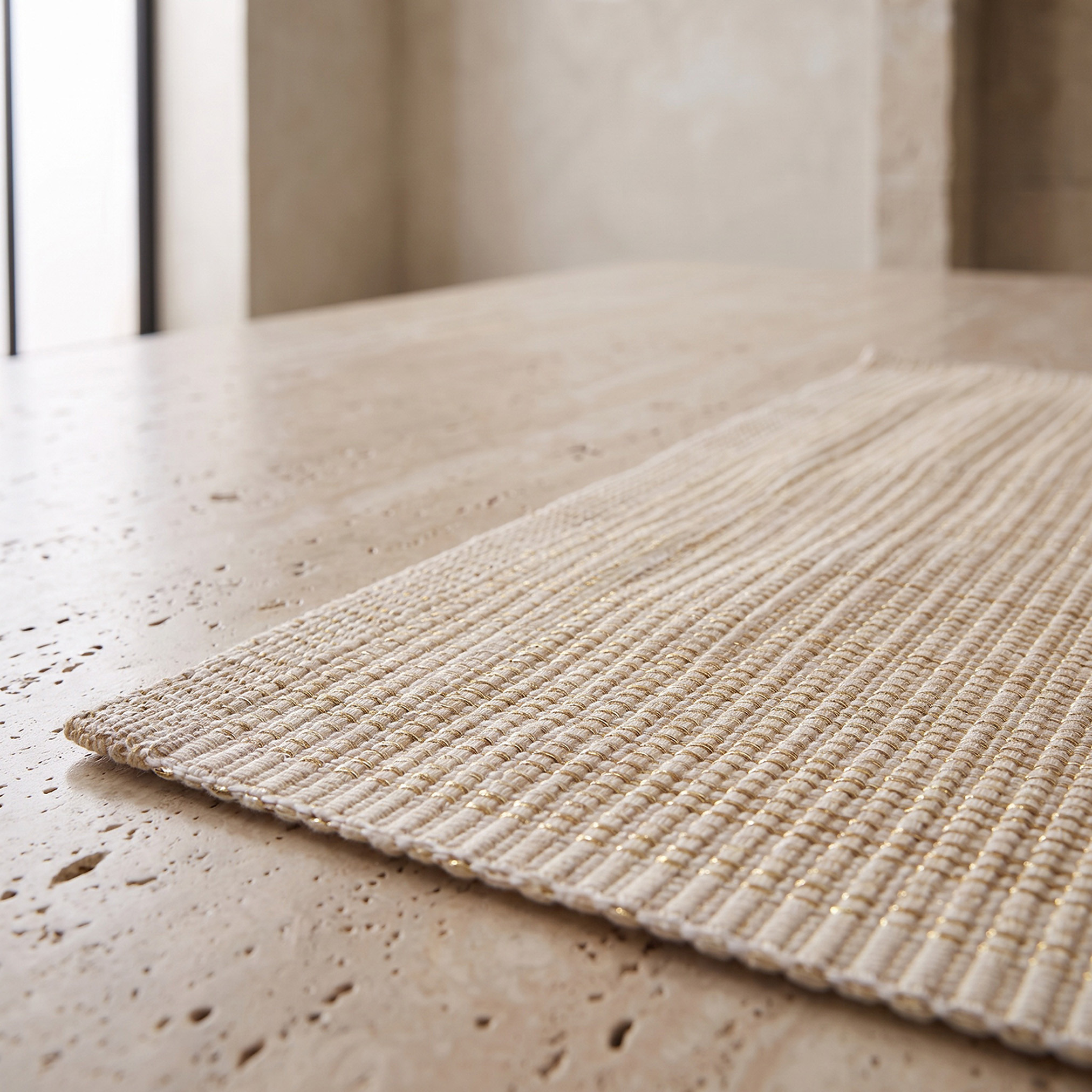 Nehma 4-Piece Ribbed Placemat Set - 30x45 cms-household-dining-tablelinen-placemats-image-3
