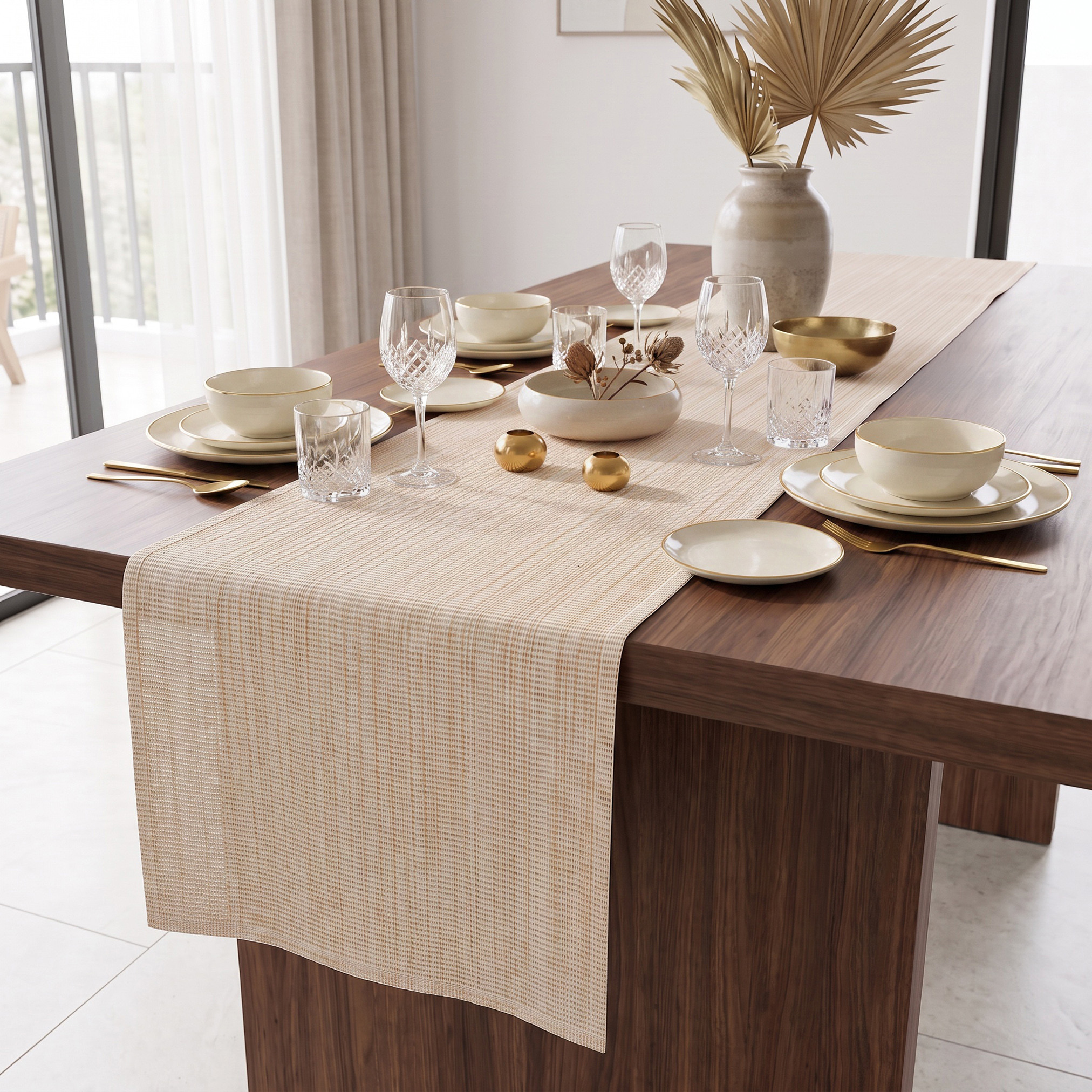 Nehma Textured Table Runner - 180x33 cms-household-dining-tablelinen-runnersandtablecovers-image-4