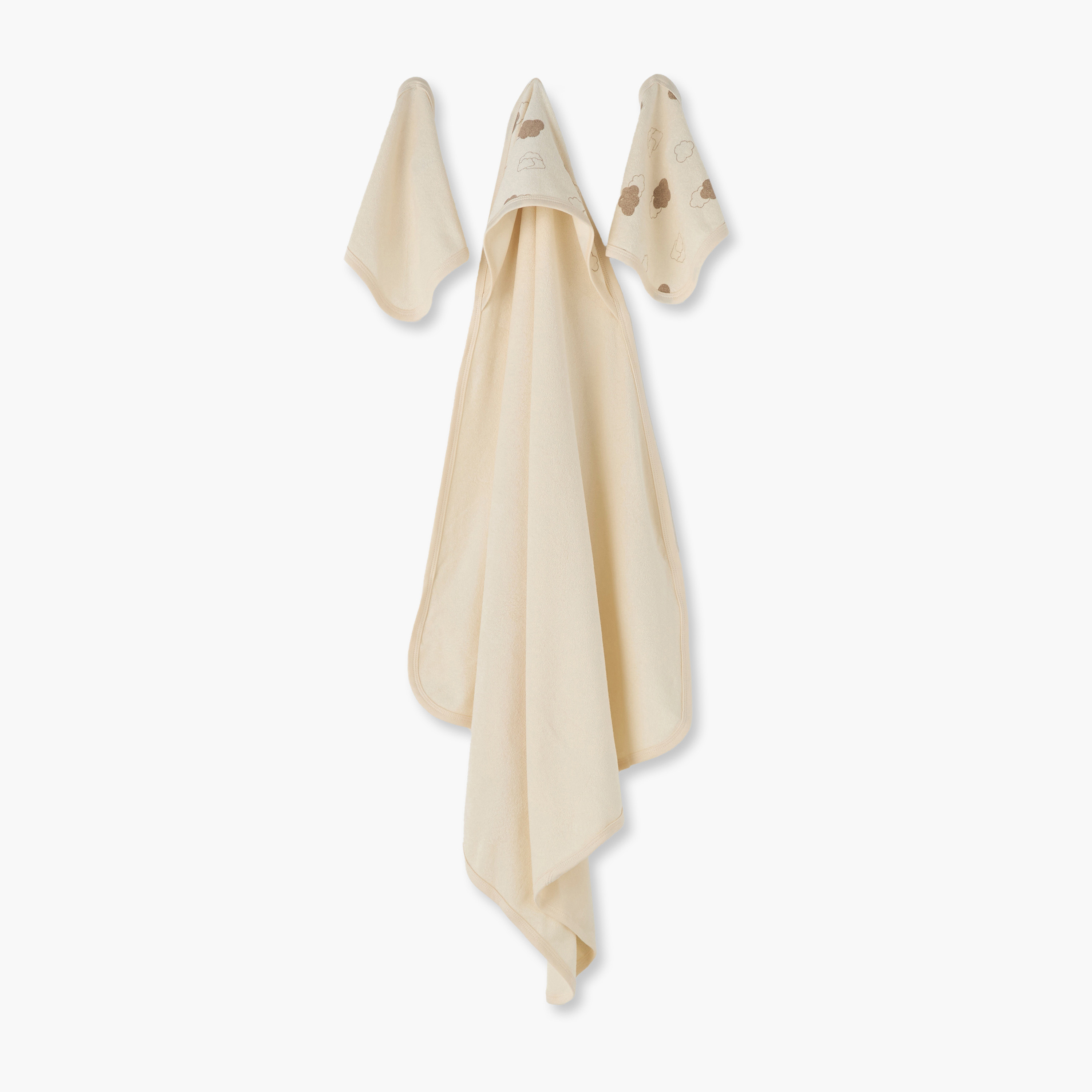 مناشف أطفال بطبعات من جيجلز - طقم 3 قطع-baby-bathandcare-towels-image-1