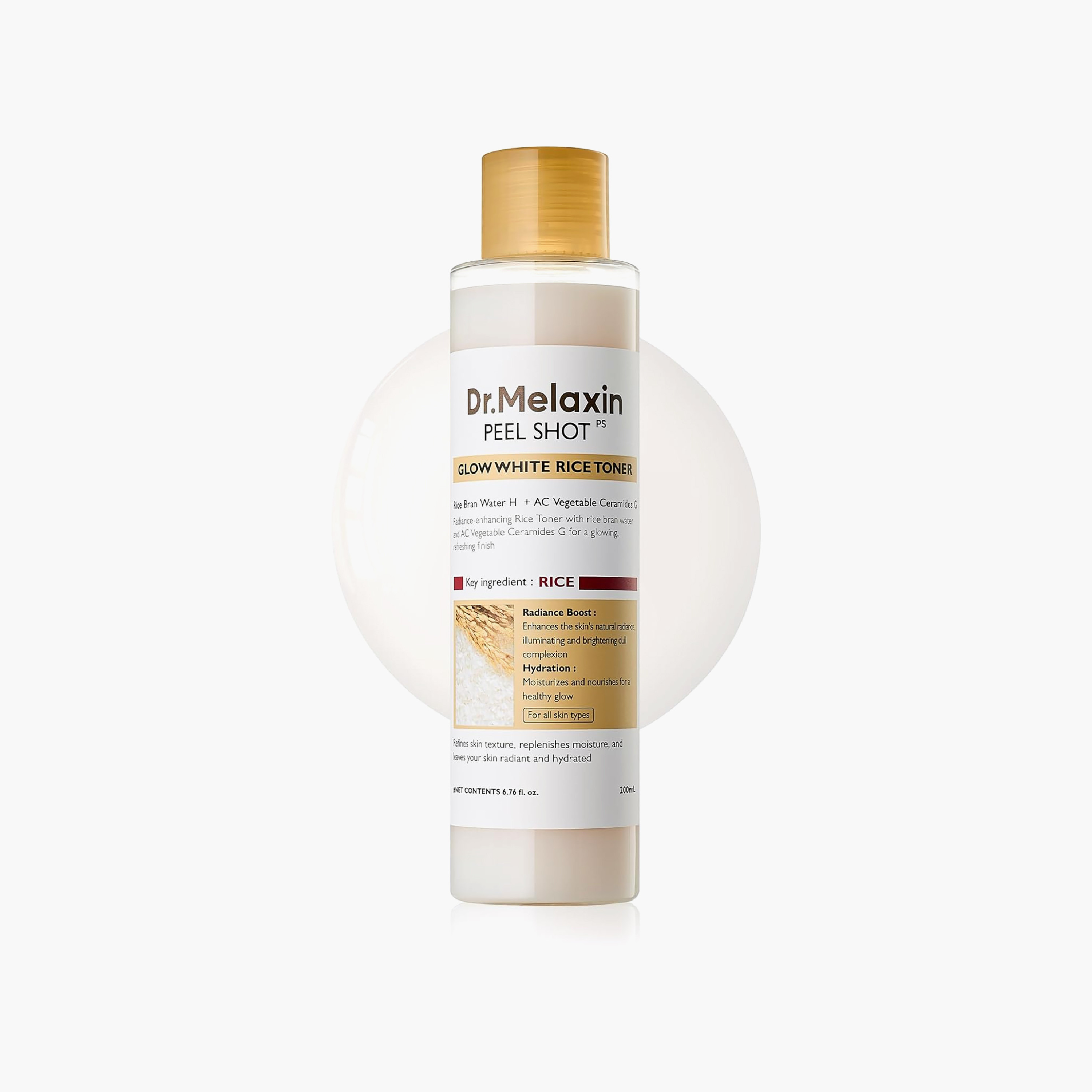 Dr.Melaxin Peel Shot Glow White Rice Toner 200Ml-beautyandpersonalcare-skin-cleansers-tonerandmists-image-1