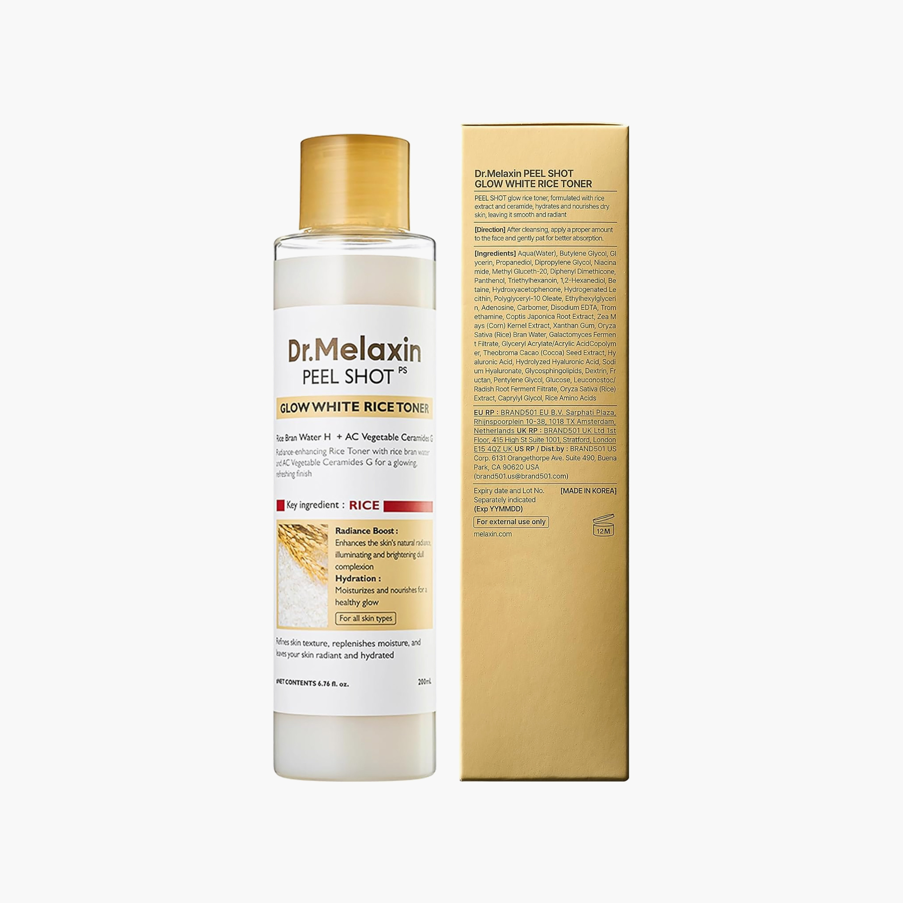 Dr.Melaxin Peel Shot Glow White Rice Toner 200Ml-beautyandpersonalcare-skin-cleansers-tonerandmists-image-2