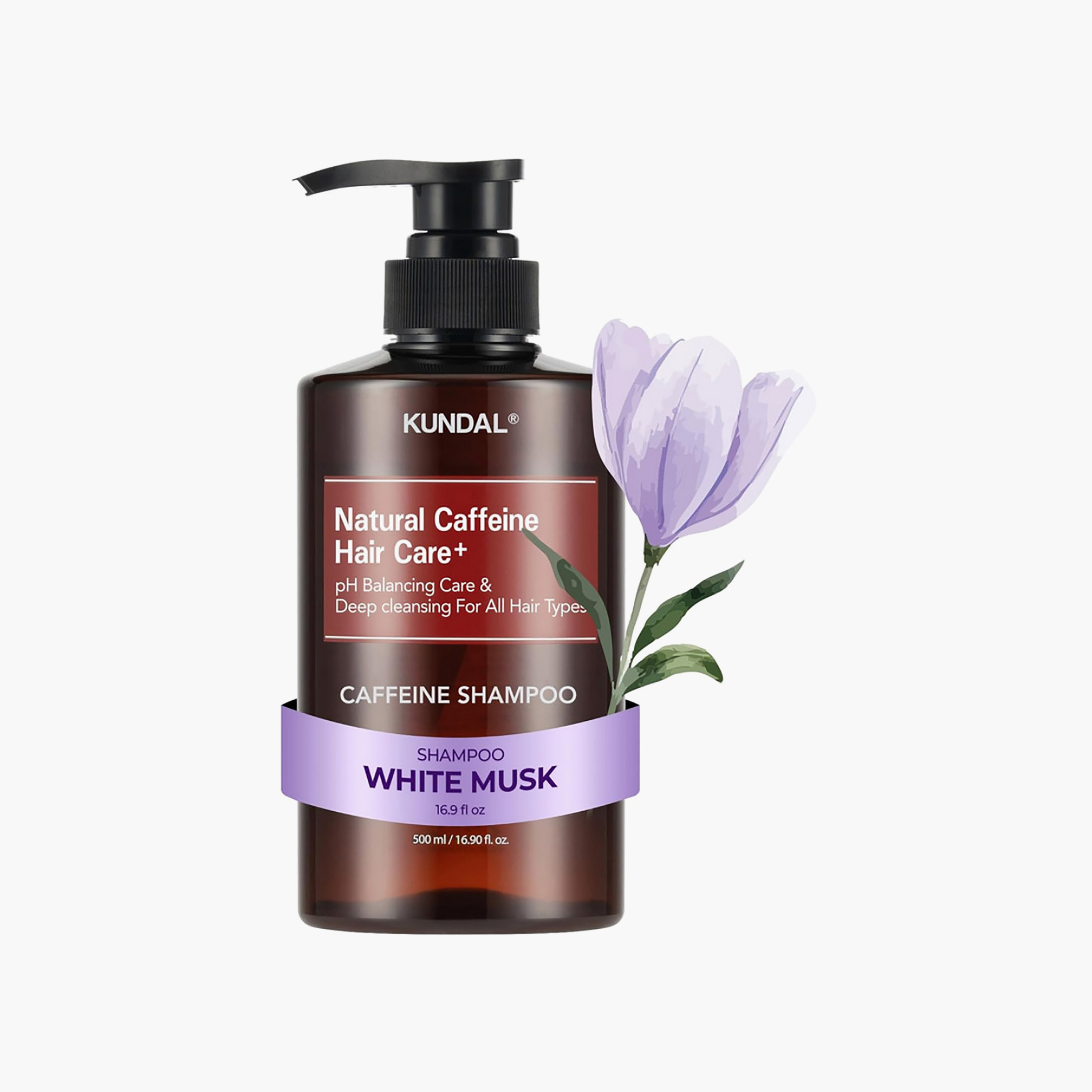 Kundal Natural White Musk Caffeine Shampoo 500Ml-beautyandpersonalcare-hair-haircare-shampoos-image-1