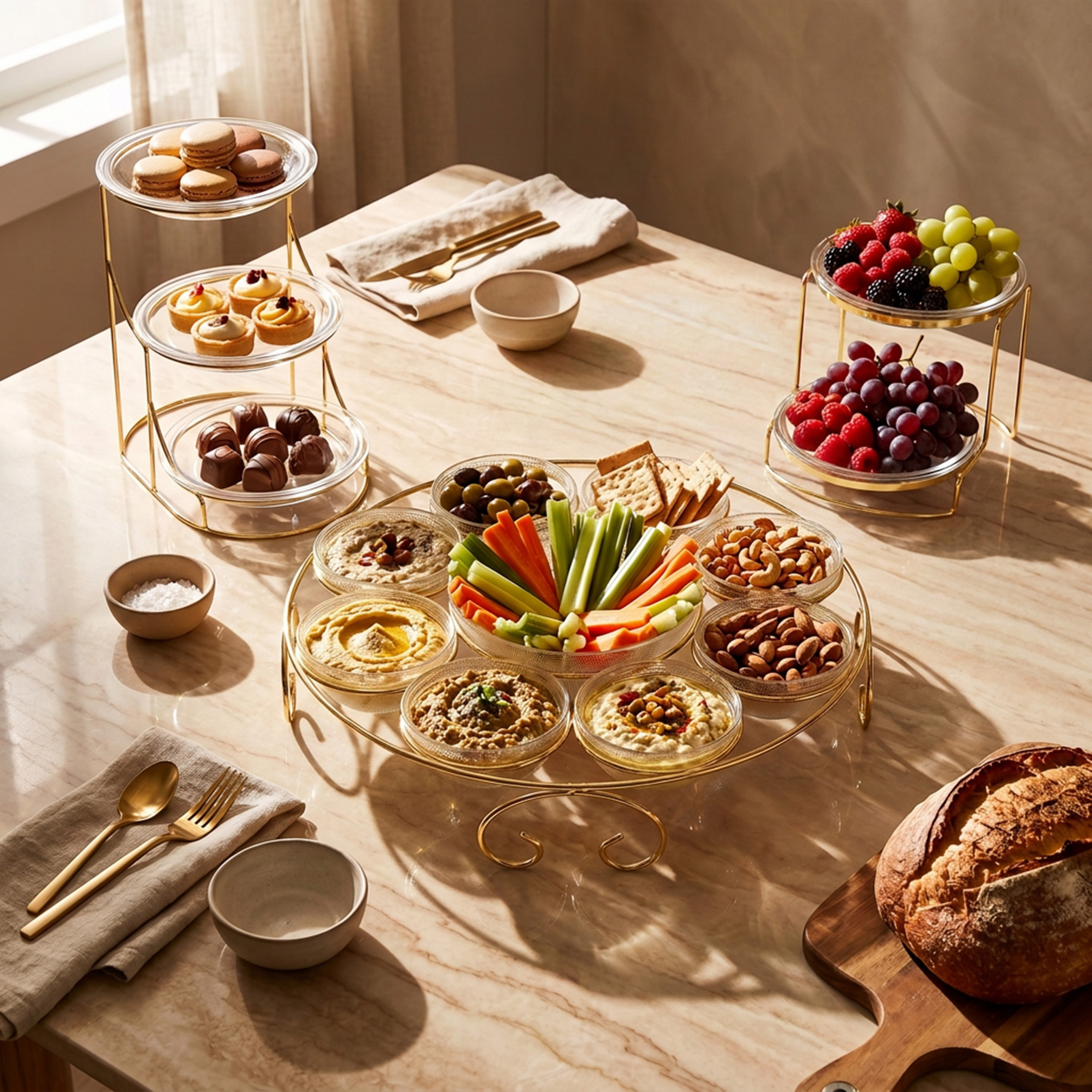 Lara 9-Piece Glass Serving Bowls Set with Stand-household-dining-serveware-chipsanddip-image-6