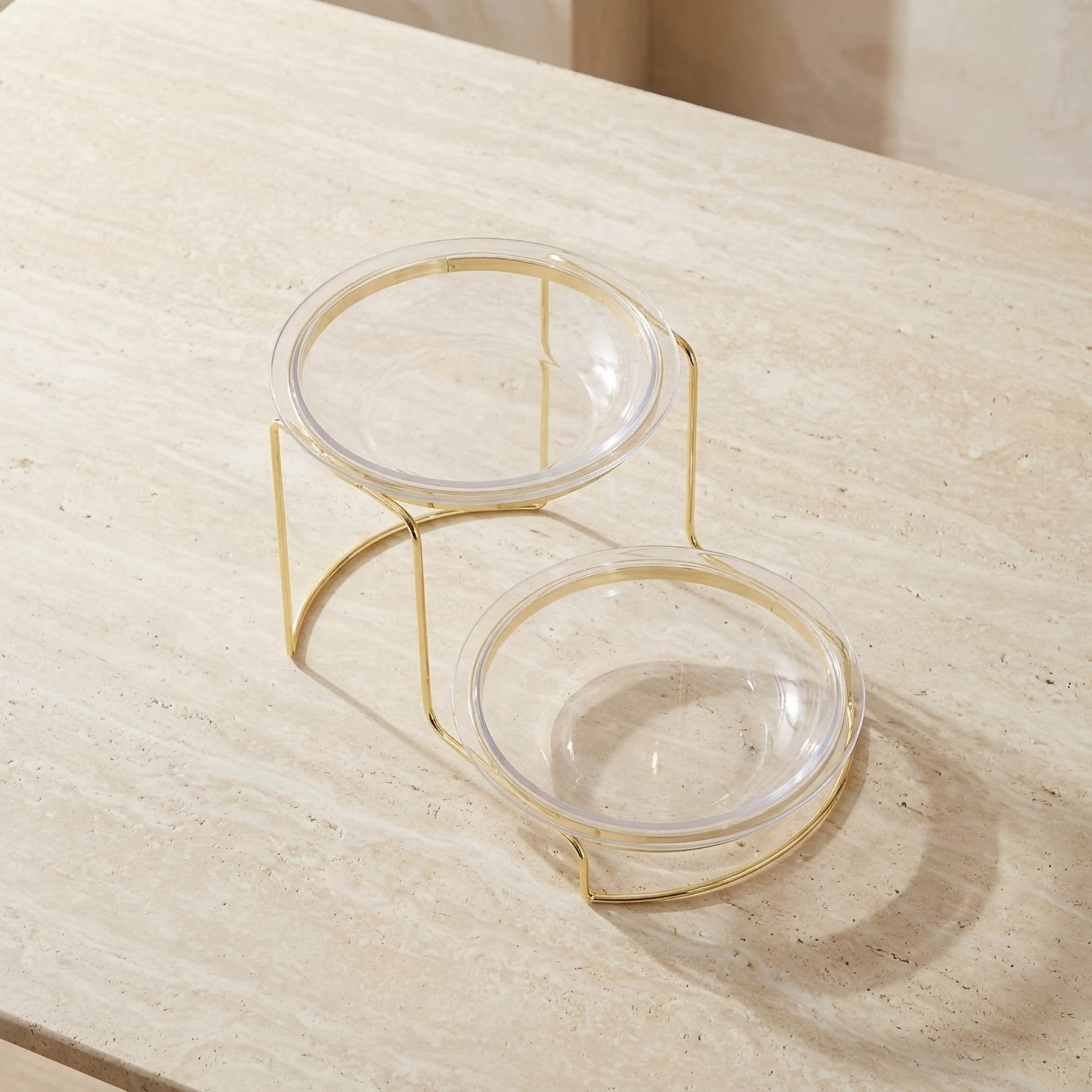 طقم صحون تقديم زجاج وحامل بطابقين قطعتين من لارا-household-dining-serveware-servingplatters-image-2