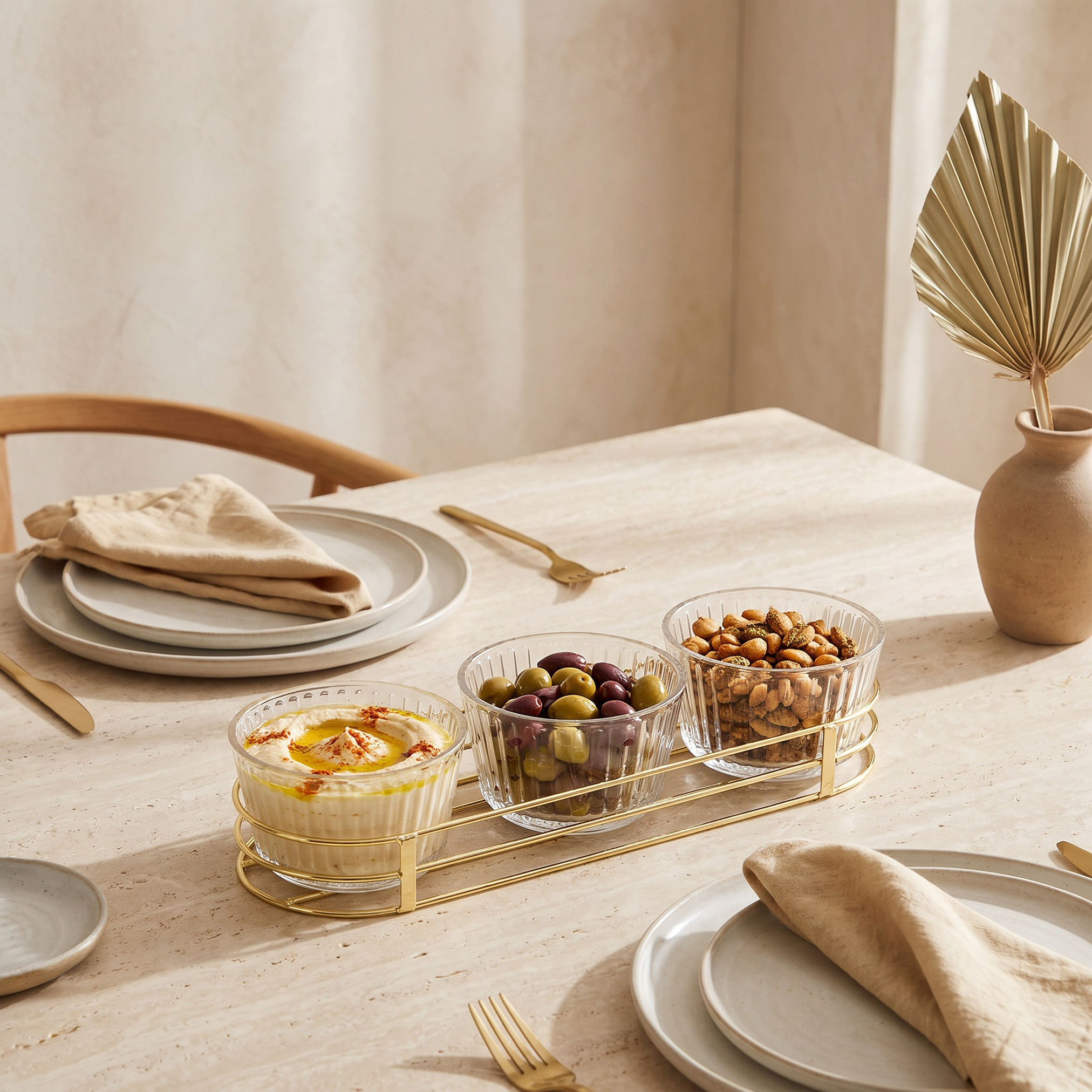طقم أوعية زجاج 3 قطع مع حامل من لارا-household-dining-dinnerware-bowls-image-1